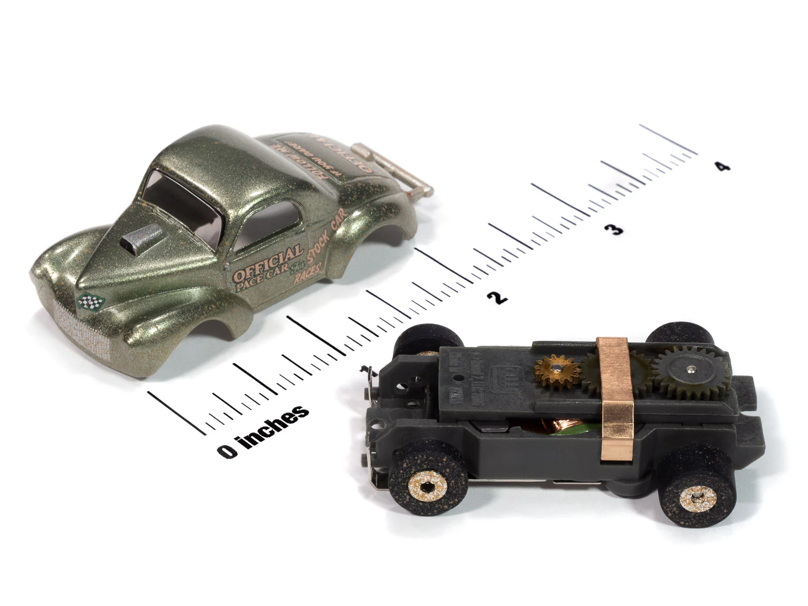 Auto World Thunderjet 1941 Willys Coupe (Green) HO Scale Slot Car - Image 3