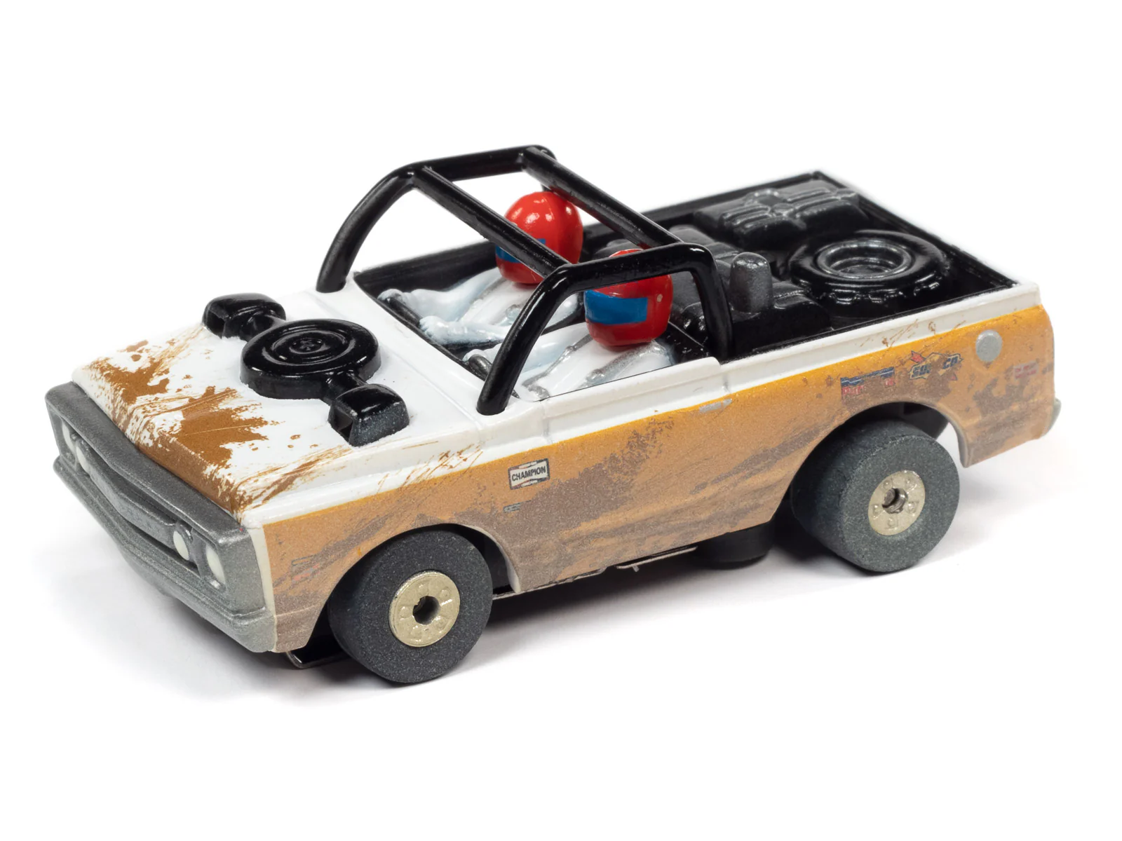Auto World Thunderjet 1970 Chevrolet Baja Blazer (Brown/White) HO Scale Slot Car - Image 2