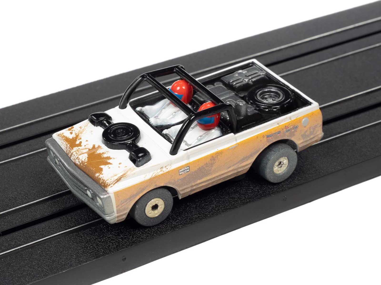 Auto World Thunderjet 1970 Chevrolet Baja Blazer (Brown/White) HO Scale Slot Car - Image 4