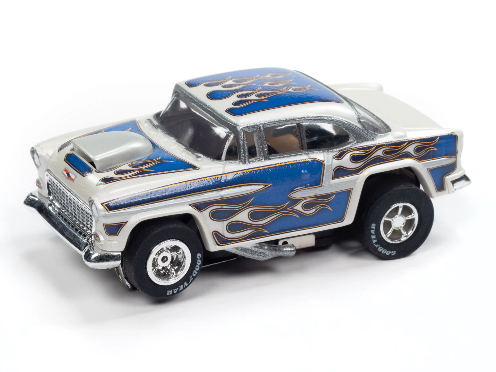 Auto World Xtraction 1955 Chevrolet Bel Air (Blue) HO Scale Slot Car - Image 2