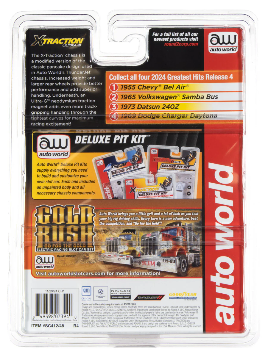 Auto World Xtraction 1955 Chevrolet Bel Air (Red) HO Scale Slot Car - Image 5