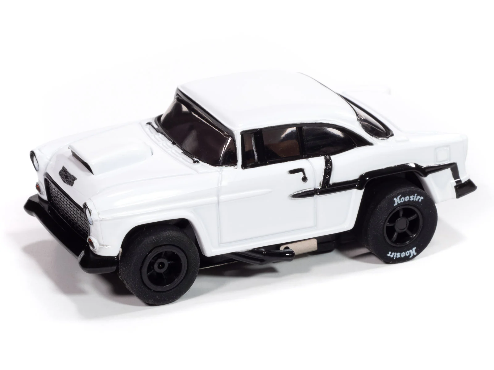 Auto World Xtraction 1955 Chevrolet Bel Air (White) HO Scale Slot Car - Image 2