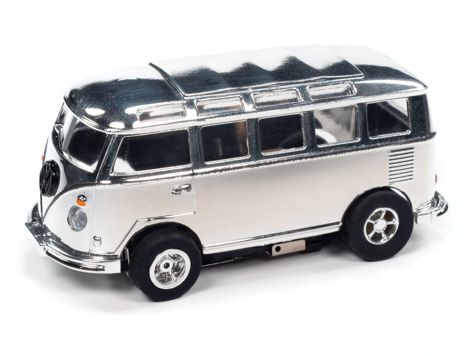 Auto World Xtraction 1965 VW Samba Bus (Chrome) HO Scale Slot Car - Image 2