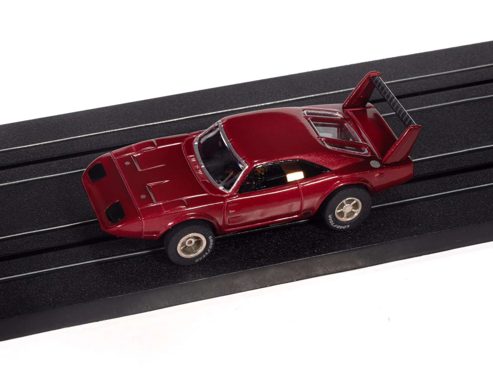 Auto World Xtraction 1969 Dodge Daytona Mystery Matinee (Red) HO Scale Slot Car - Image 3