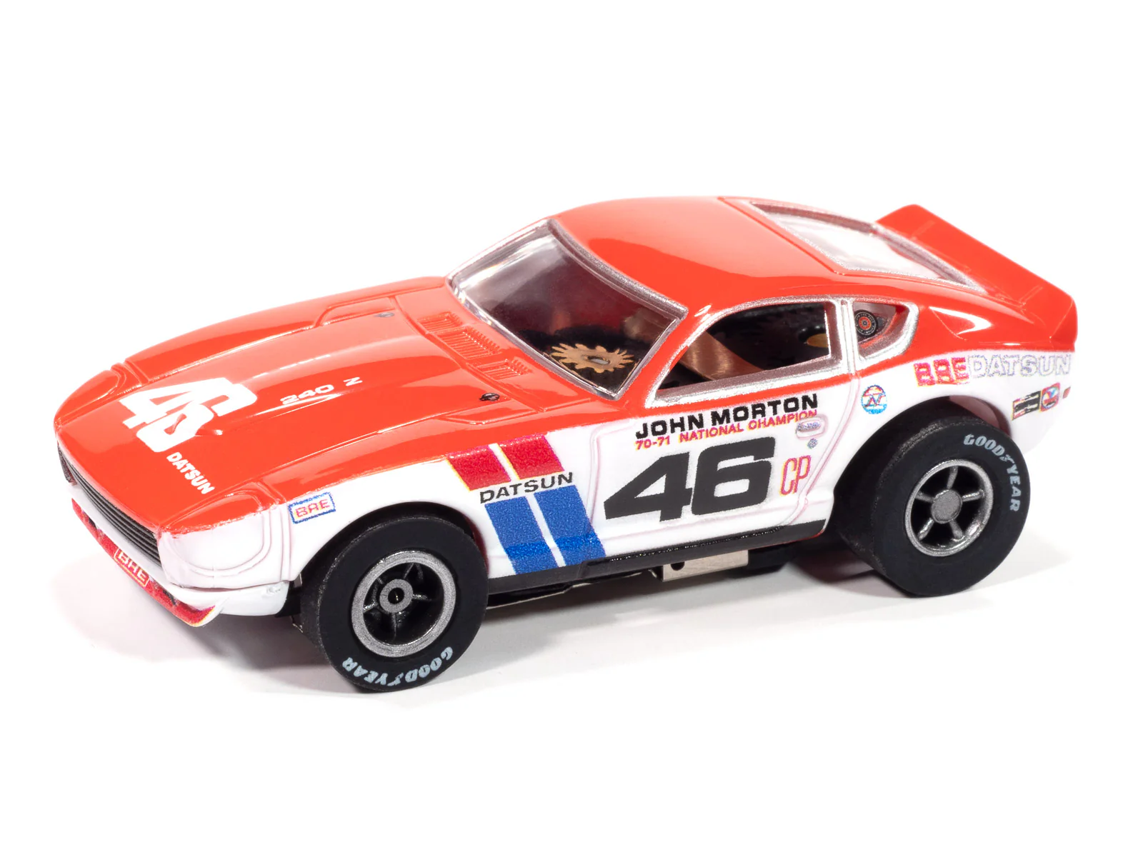 Auto World Xtraction 1971 BRE Datsun 240Z #46 (Red, White & Blue) HO Scale Slot Car - Image 2