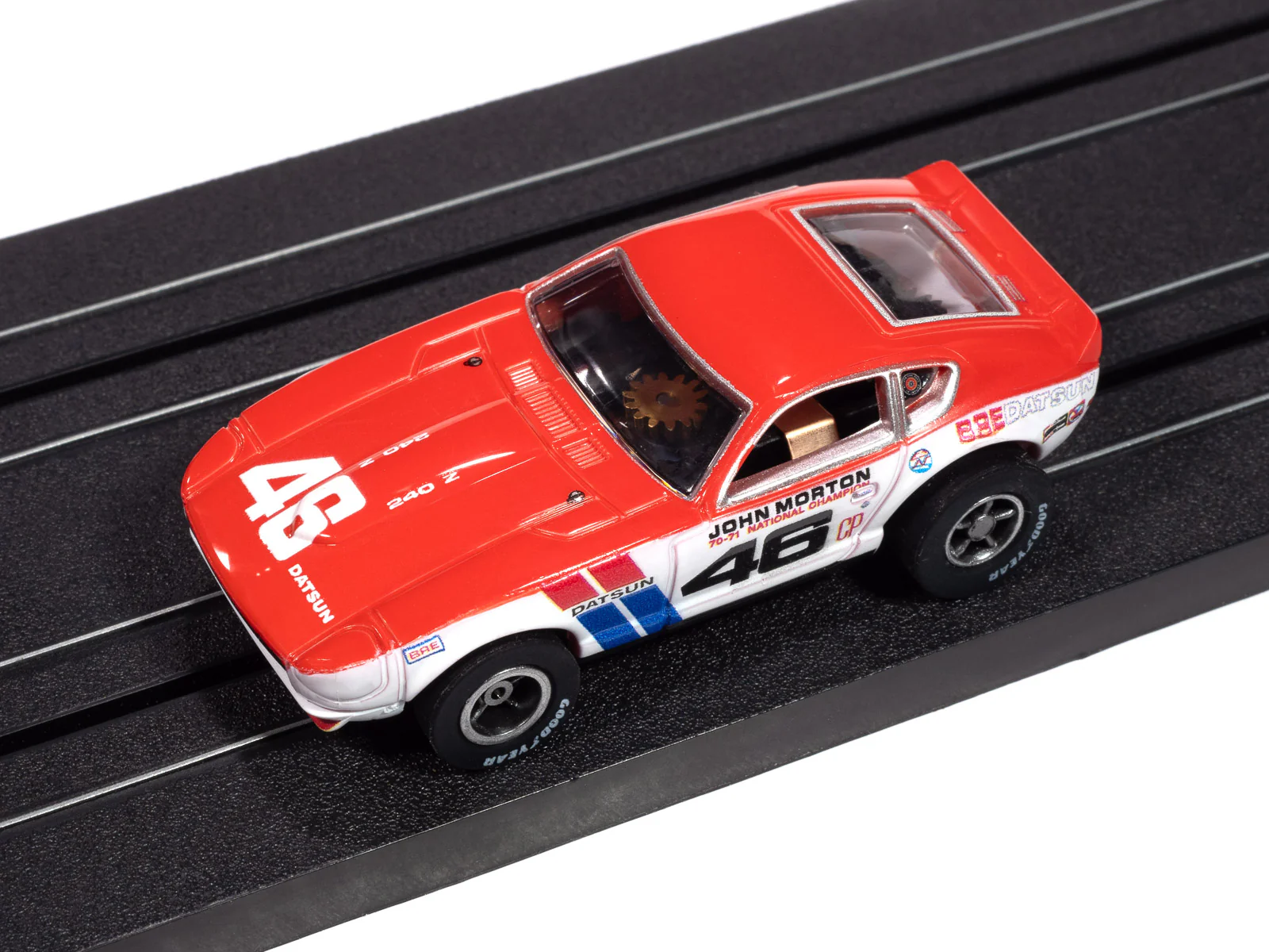 Auto World Xtraction 1971 BRE Datsun 240Z #46 (Red, White & Blue) HO Scale Slot Car - Image 4