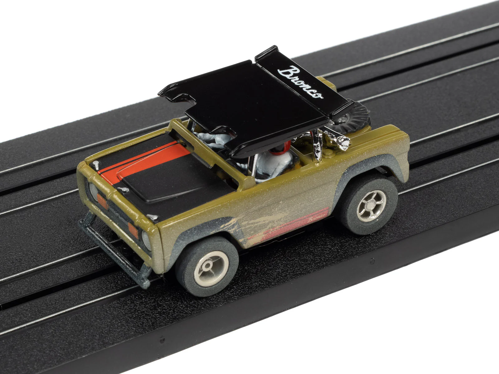 Auto World Xtraction 1971 Ford Baja Bronco (Green) HO Scale Slot Car - Image 4