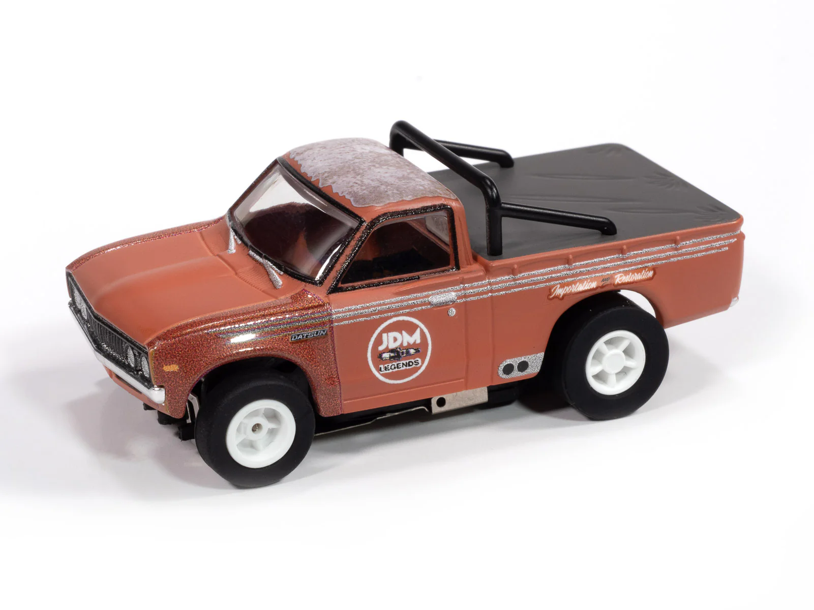 Auto World Xtraction 1972 Datsun 620 Pickup Truck JDM Legends (Rusty Red) HO Scale Slot Car - Image 2