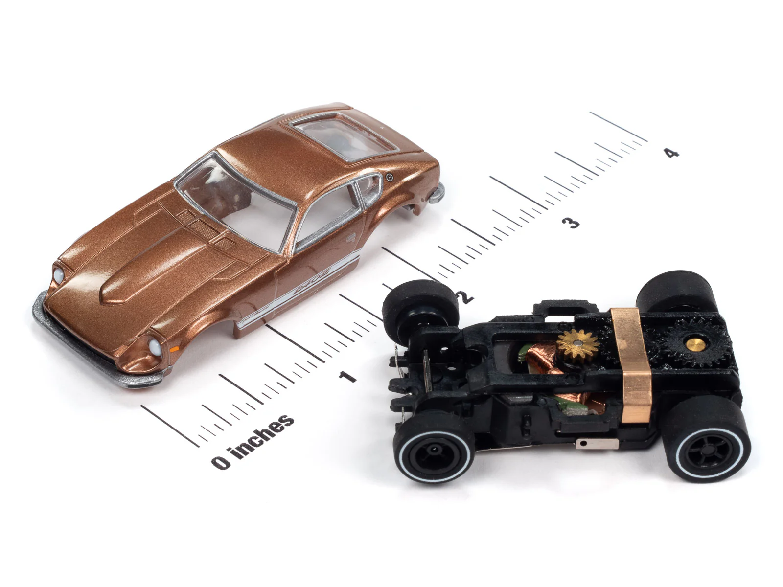 Auto World Xtraction 1973 Datsun 240z (Brown) HO Scale Slot Car - Image 3