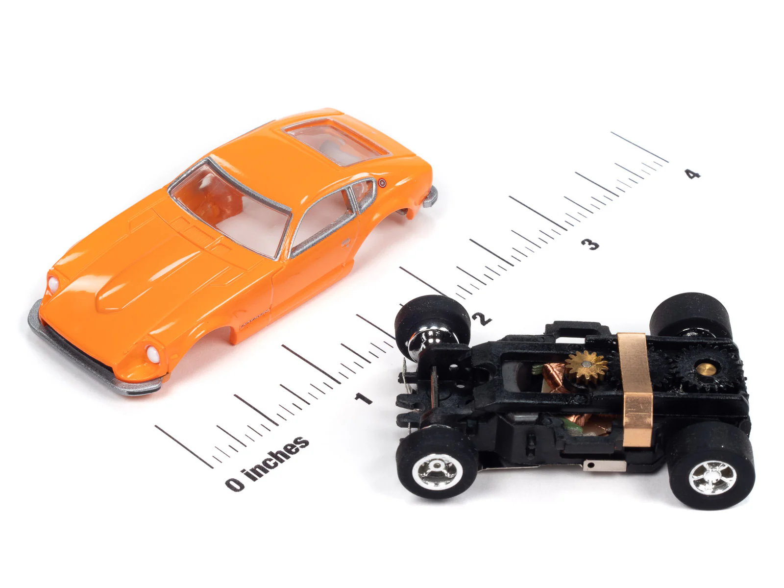 Auto World Xtraction 1973 Datsun 240z (Orange) HO Scale Slot Car - Image 3