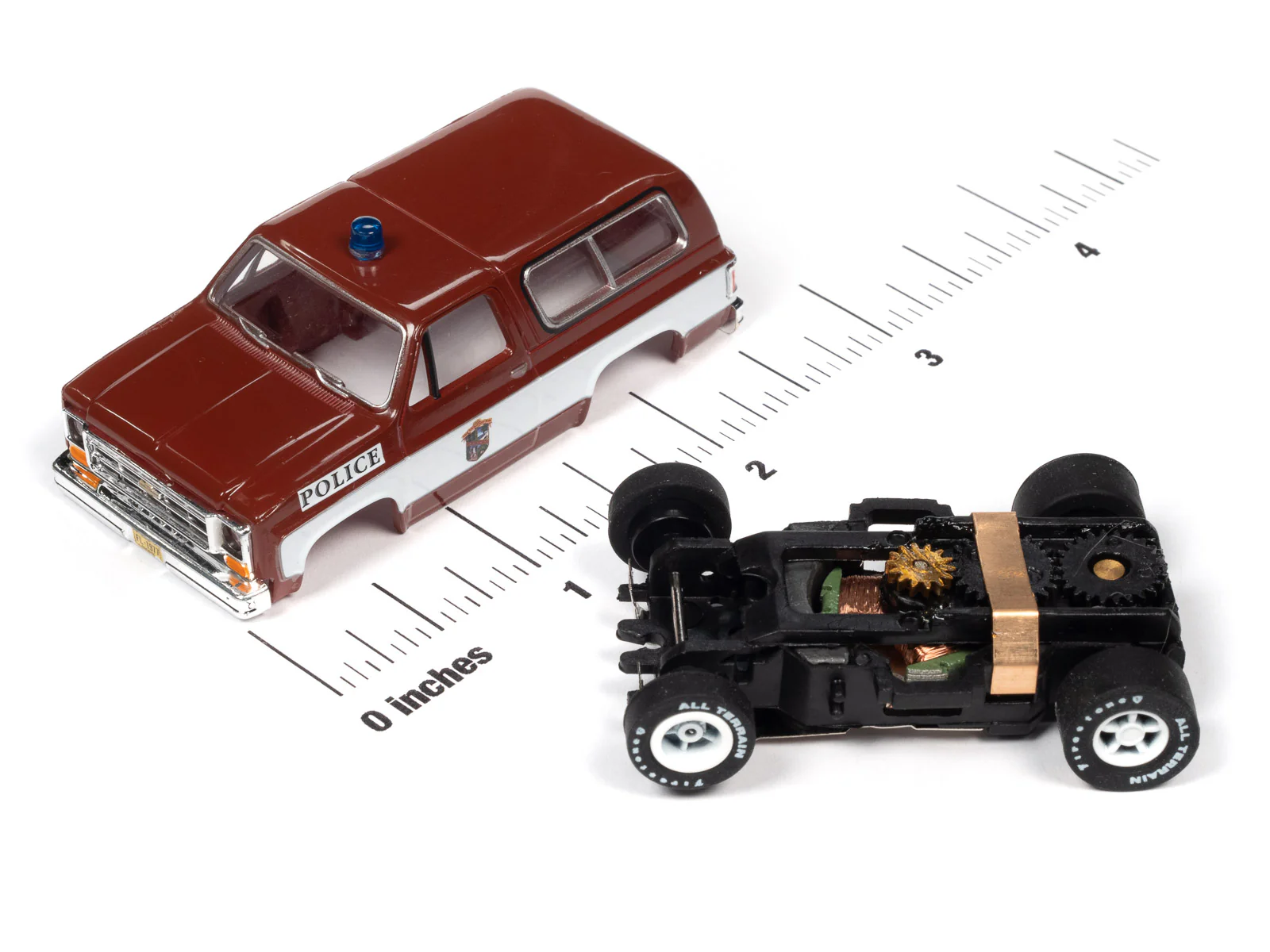 Auto World Xtraction 1977 Chevy Blazer Palm Beach Florida Police HO Scale Slot Car - Image 3