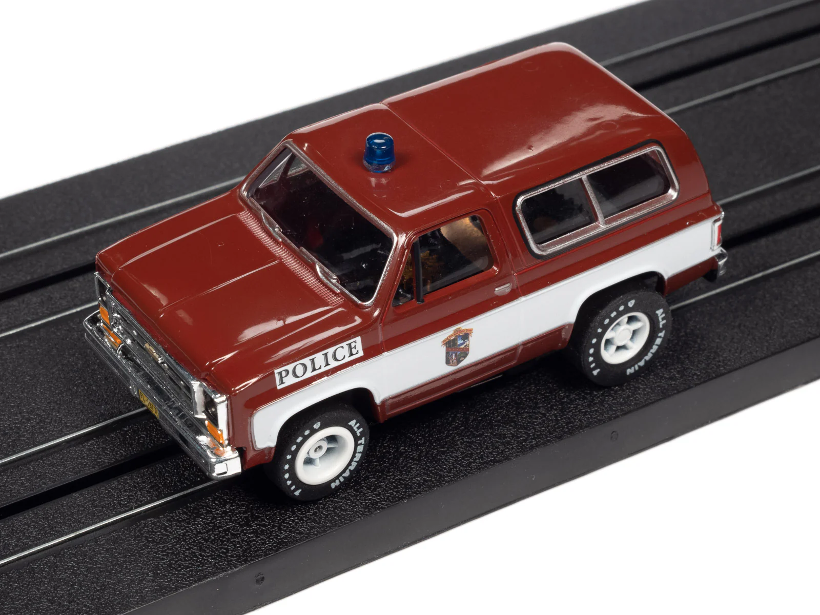 Auto World Xtraction 1977 Chevy Blazer Palm Beach Florida Police HO Scale Slot Car - Image 4
