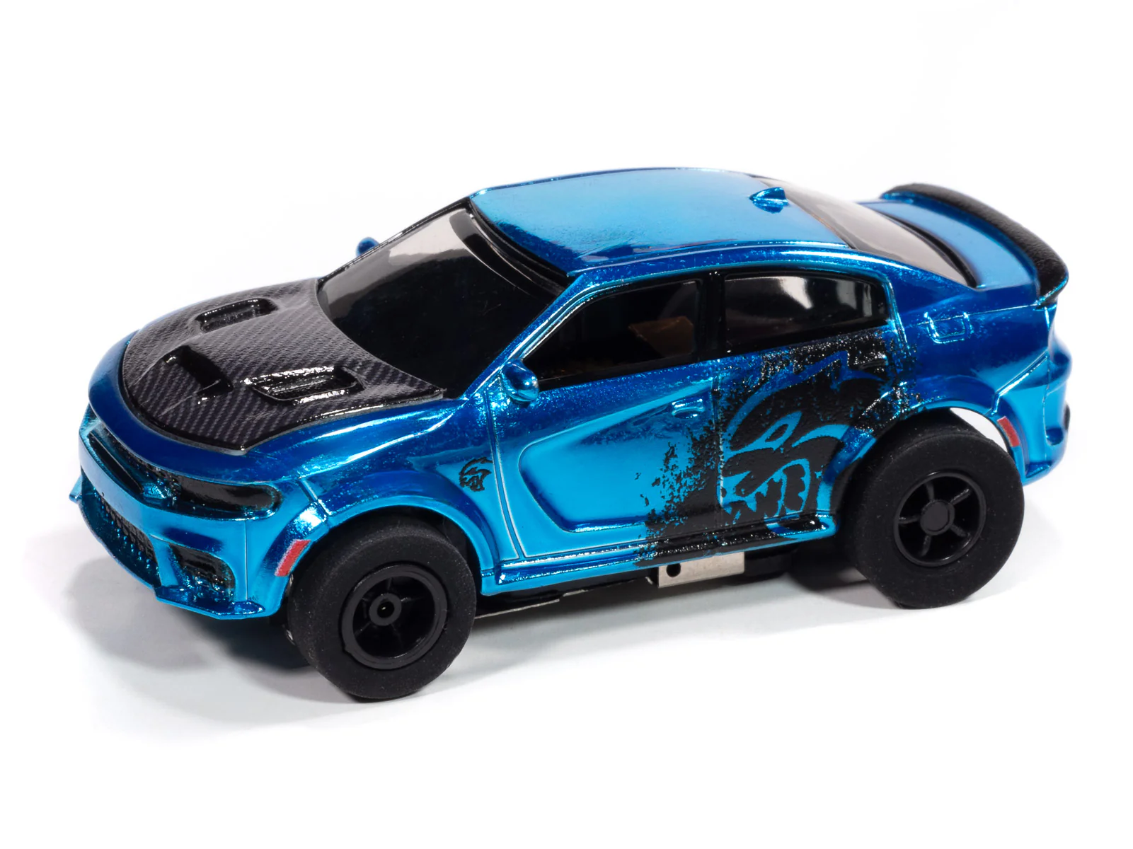 Auto World Xtraction 2021 Dodge Charger SRT Hellcat Redeye (Blue) HO Scale Slot Car - Image 2