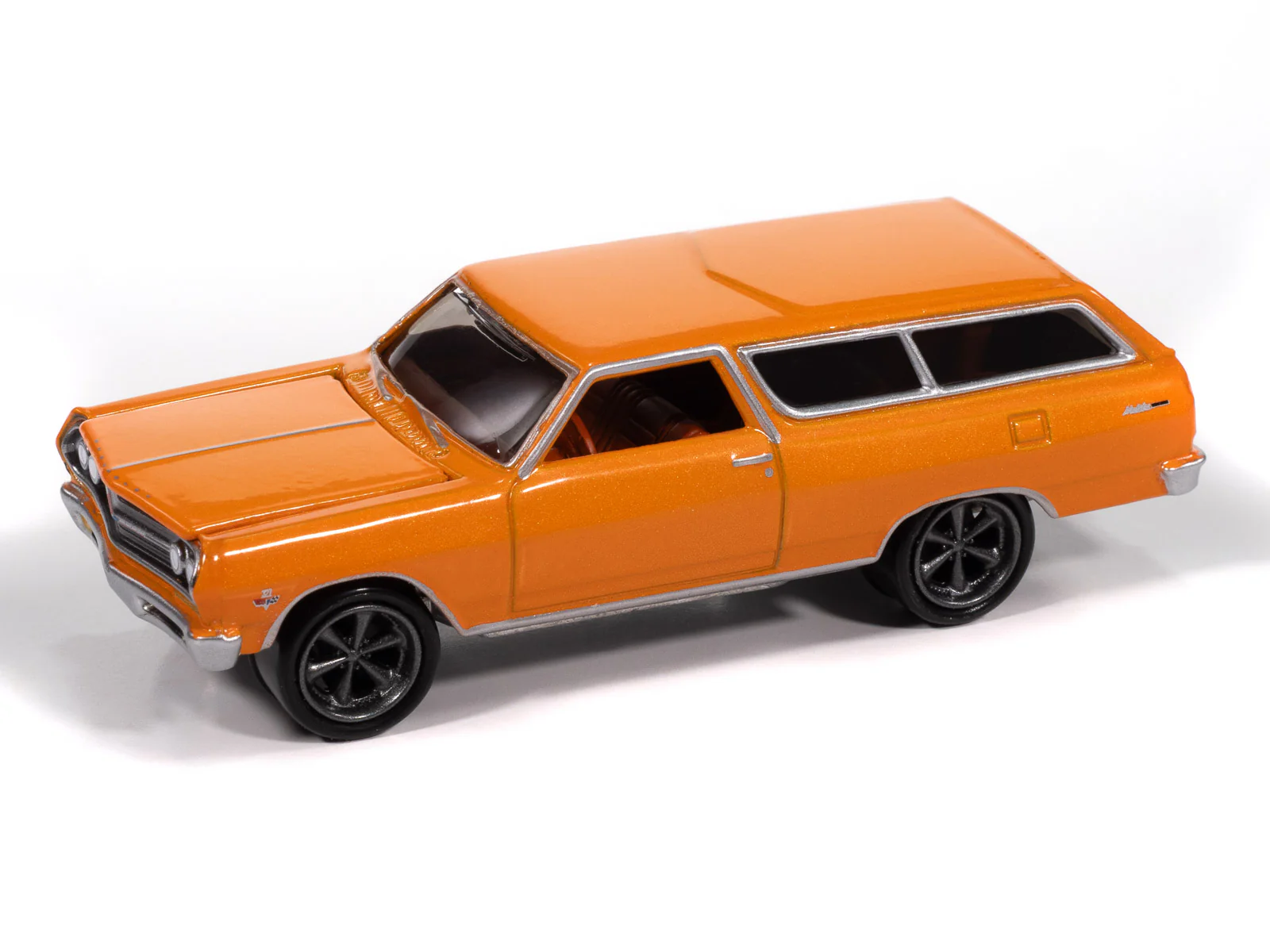 Johnny Lightning 1965 Chevy 2-Door Wagon (Sunset Metallic) with Collector Tin 1:64 Diecast - Image 2