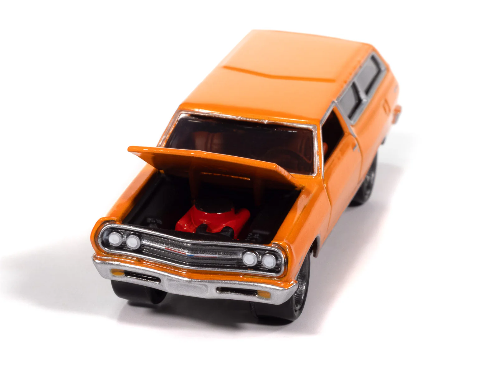 Johnny Lightning 1965 Chevy 2-Door Wagon (Sunset Metallic) with Collector Tin 1:64 Diecast - Image 3