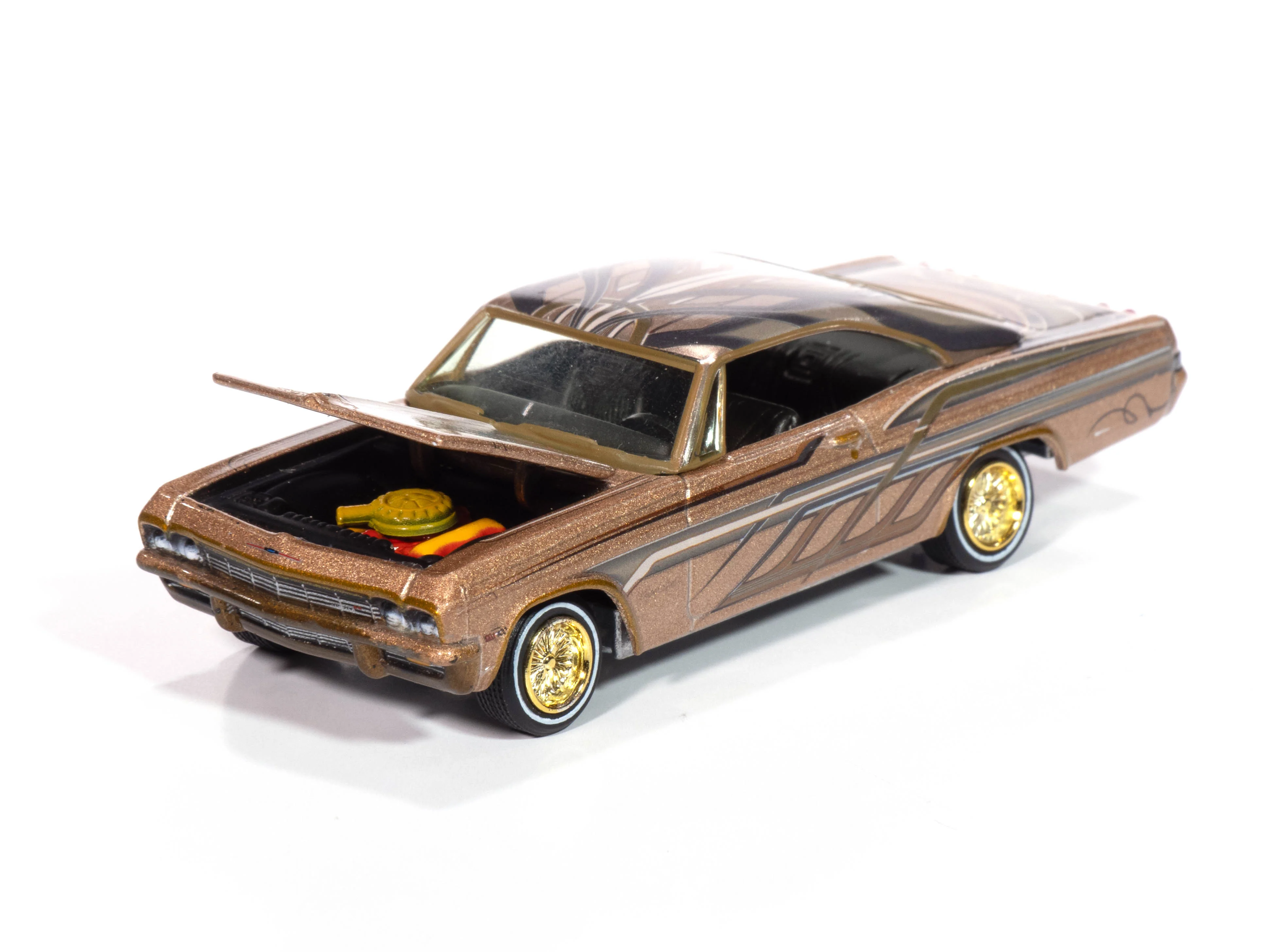 Johnny Lightning 1965 Chevy Impala SS Lowrider (Custom Bronze Poly) (Auto World Store Exclusive) 1:64 Diecast - Image 3