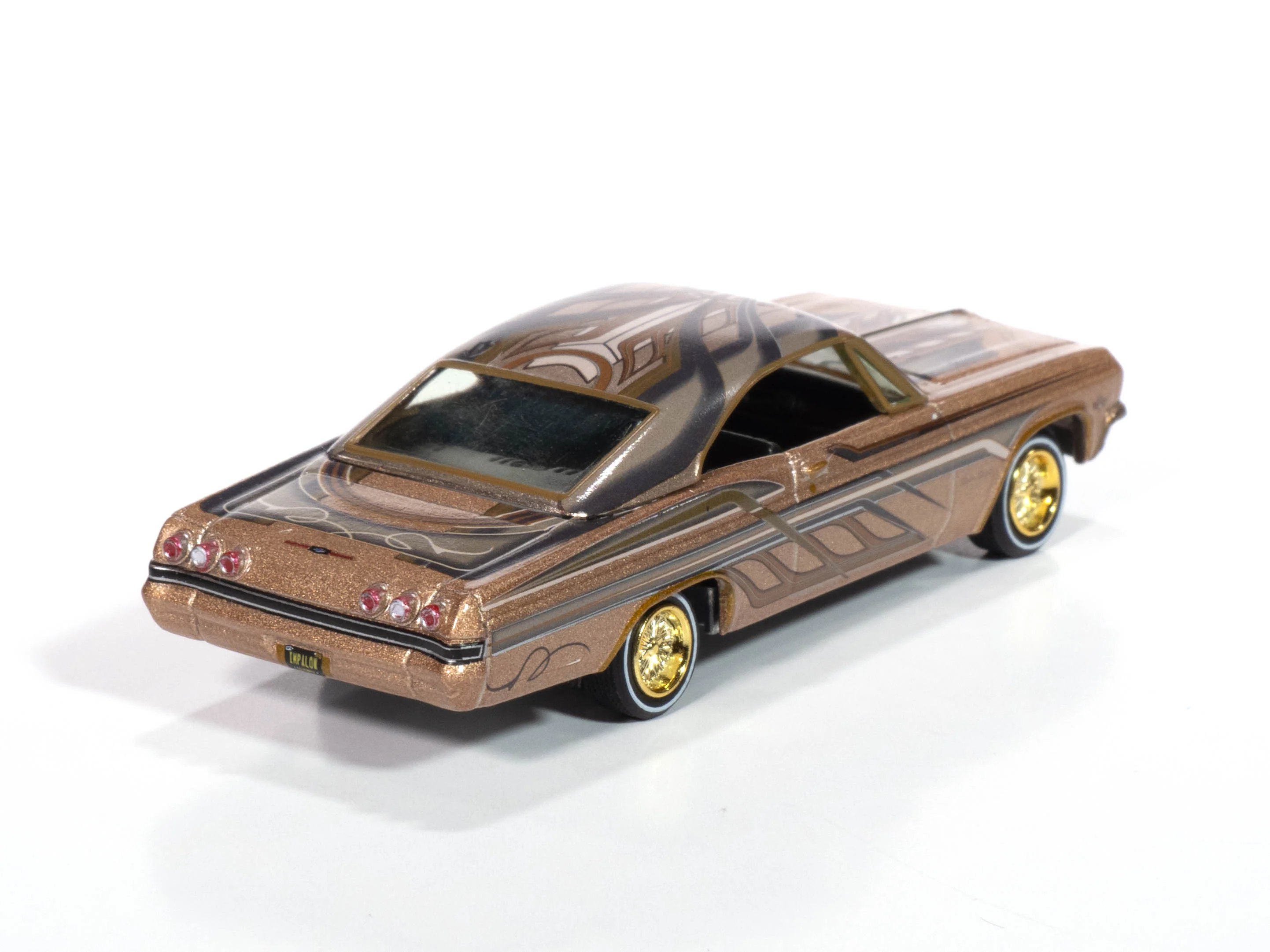 Johnny Lightning 1965 Chevy Impala SS Lowrider (Custom Bronze Poly) (Auto World Store Exclusive) 1:64 Diecast - Image 4