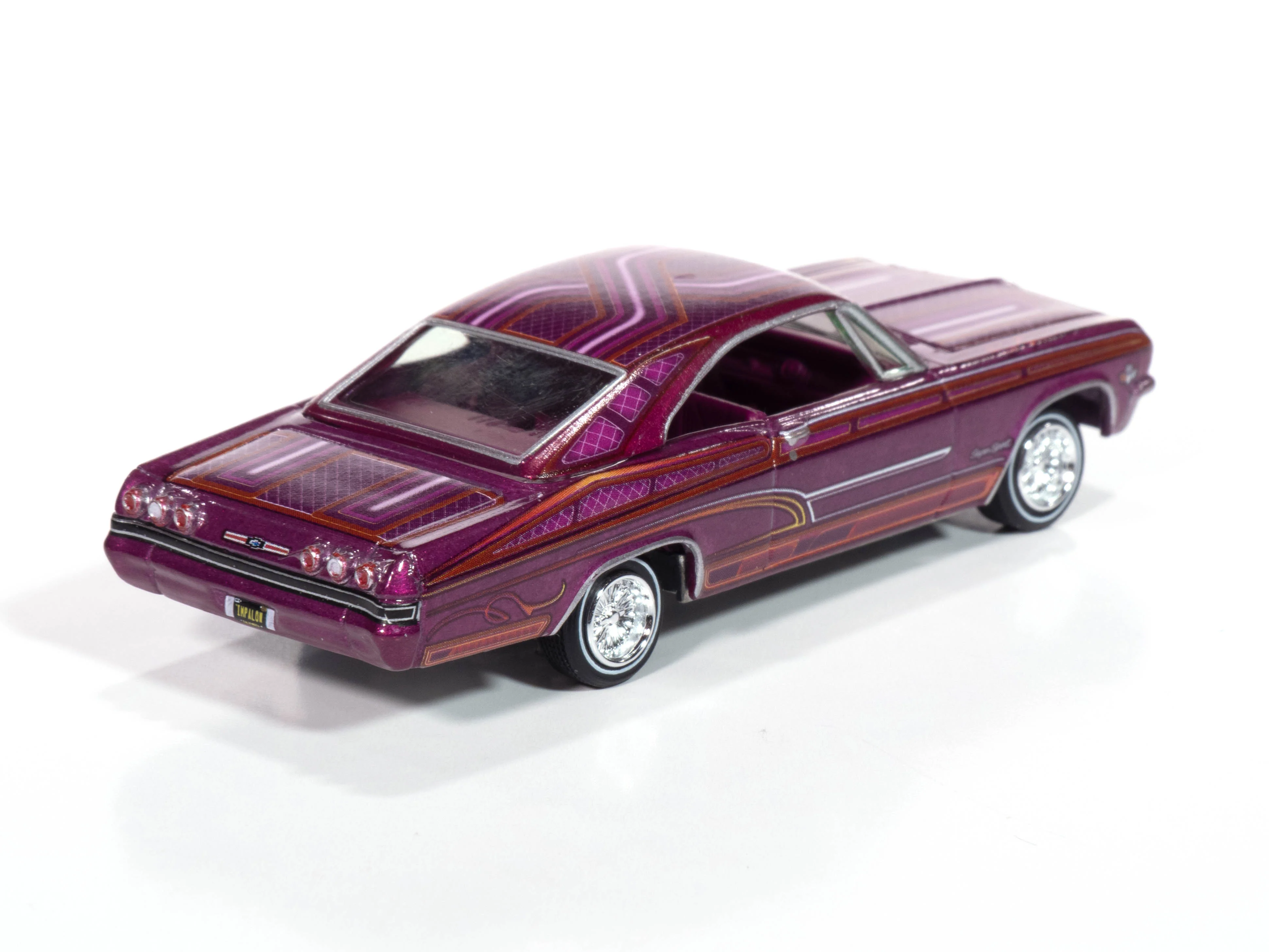 Johnny Lightning 1965 Chevy Impala SS Lowrider (Perfect Metallic Purple) (Auto World Store Exclusive) 1:64 Diecast - Image 4