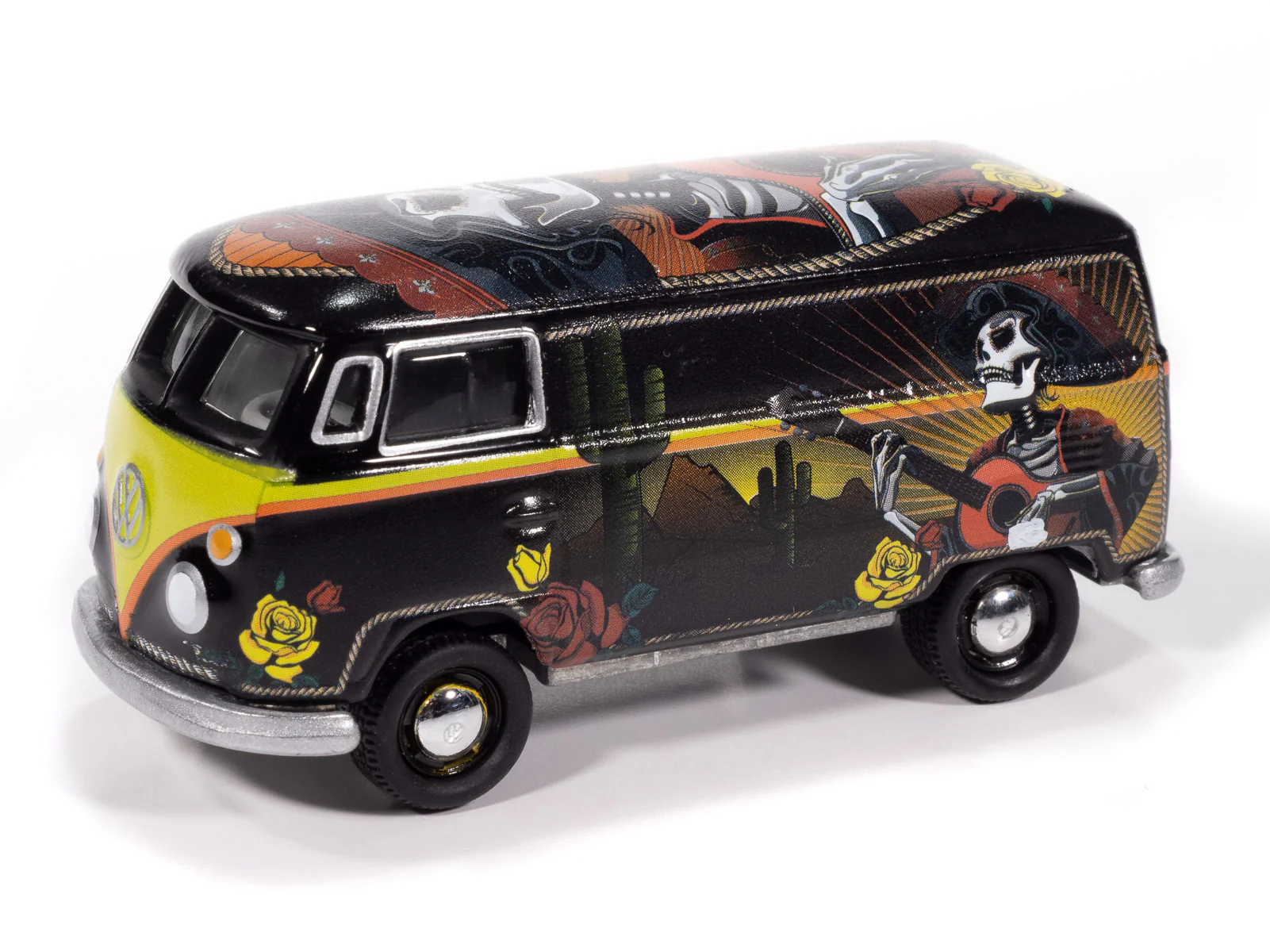 Johnny Lightning 1965 Volkswagen Transporter Day of the Dead (Auto World Store Exclusive) 1:64 Diecast - Image 2