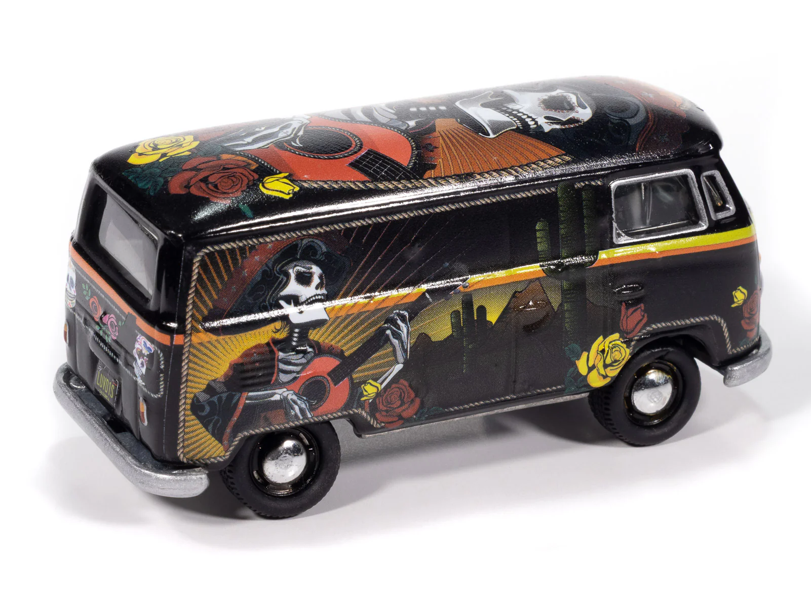 Johnny Lightning 1965 Volkswagen Transporter Day of the Dead (Auto World Store Exclusive) 1:64 Diecast - Image 3