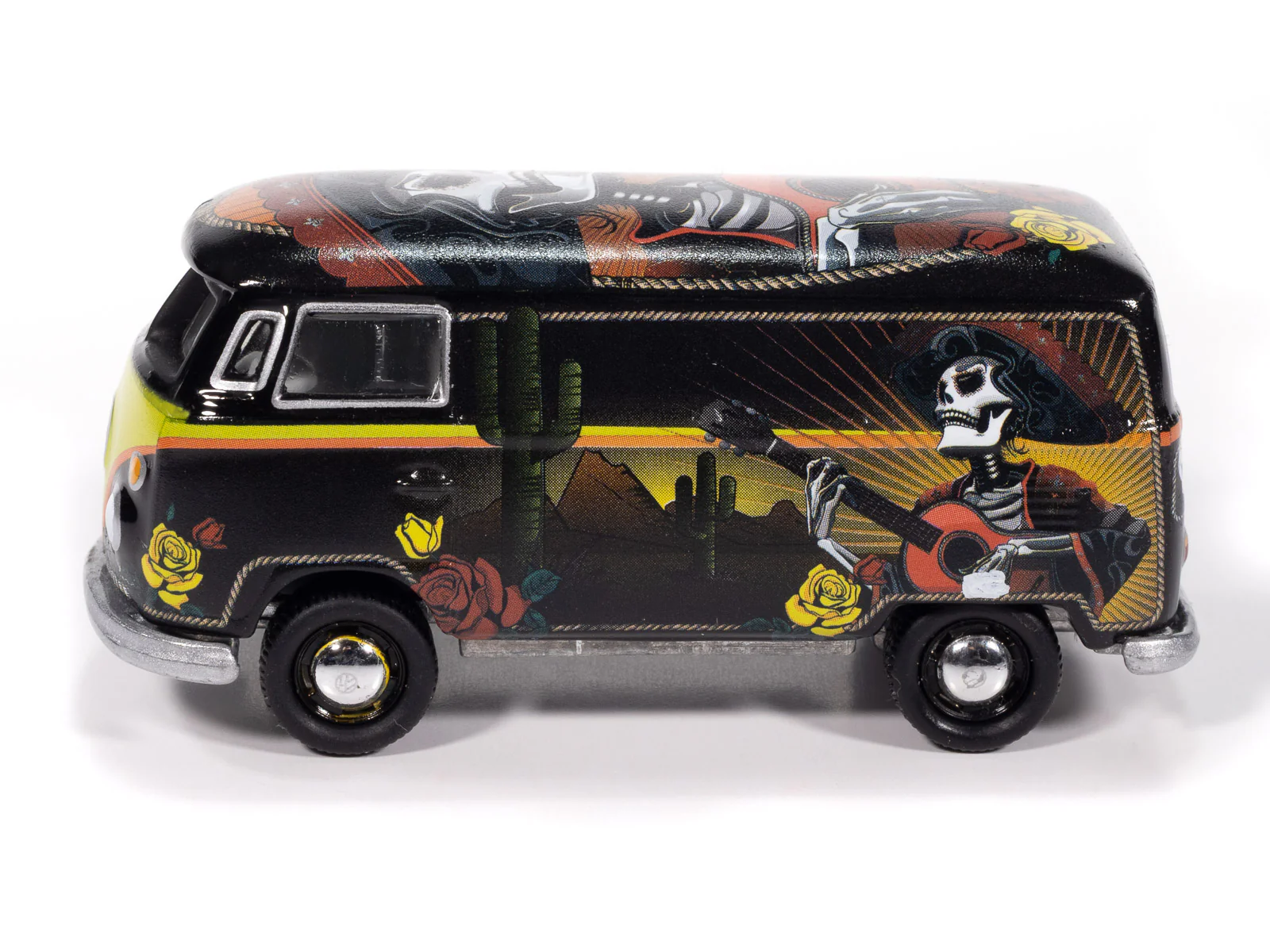 Johnny Lightning 1965 Volkswagen Transporter Day of the Dead (Auto World Store Exclusive) 1:64 Diecast - Image 4