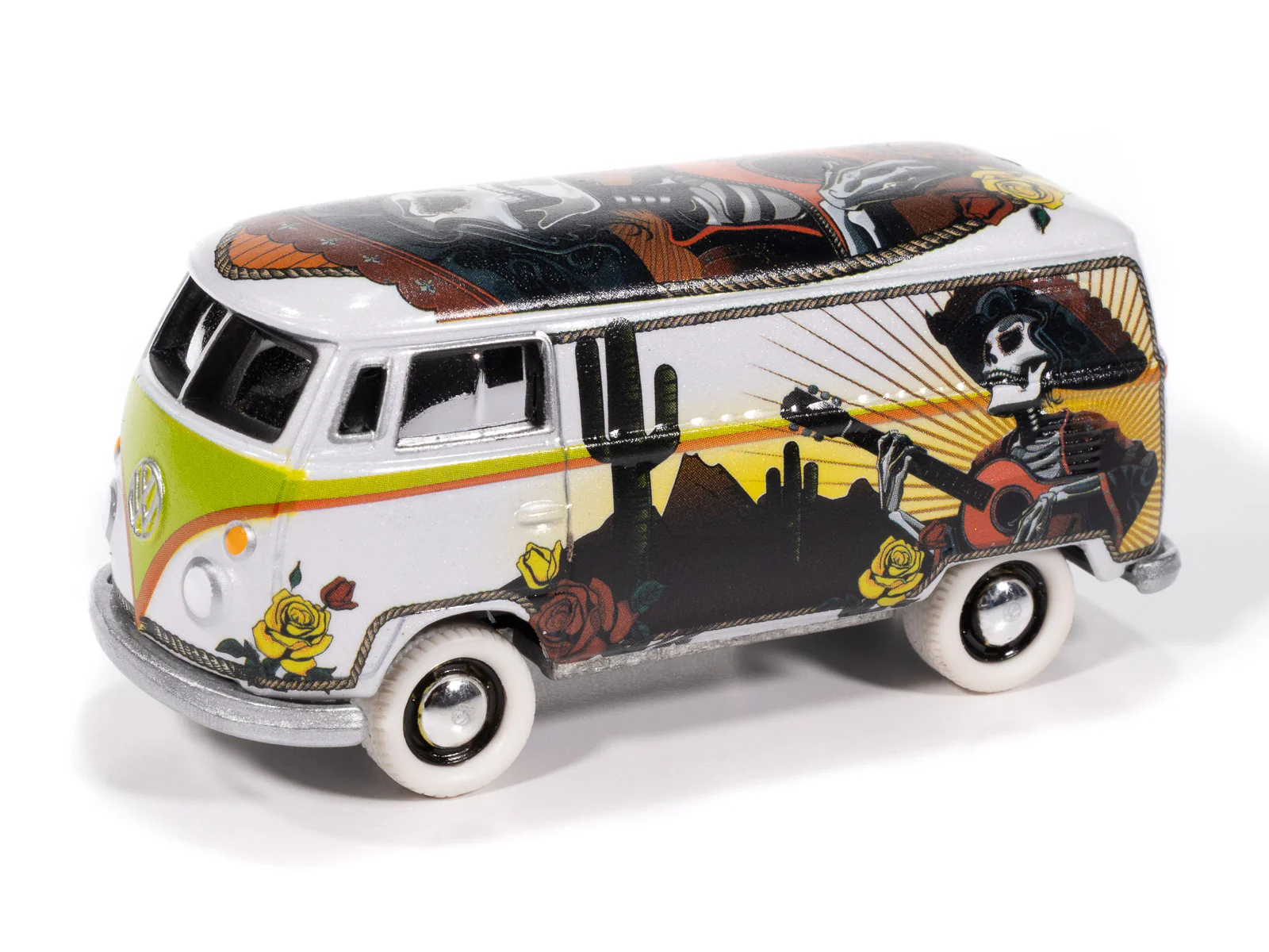 Johnny Lightning 1965 Volkswagen Transporter Day of the Dead (Auto World Store Exclusive) 1:64 Diecast - Image 5