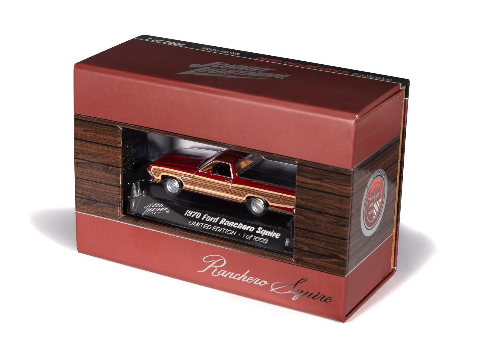 Johnny Lightning 1970 Ford Ranchero Squire (Auto World Store Exclusive) 1:64 Diecast - Image 7
