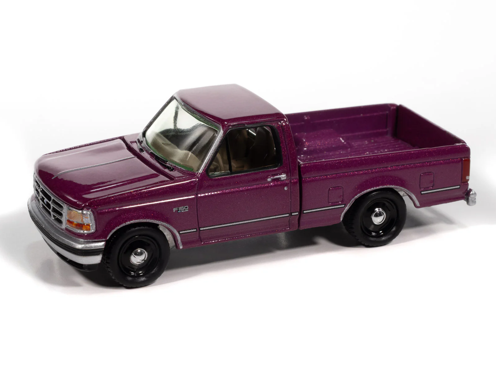 Johnny Lightning 1993 Ford F-150 (Iris Poly) with Collector Tin 1:64 Diecast - Image 2