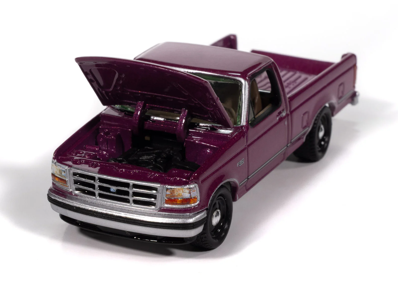 Johnny Lightning 1993 Ford F-150 (Iris Poly) with Collector Tin 1:64 Diecast - Image 3