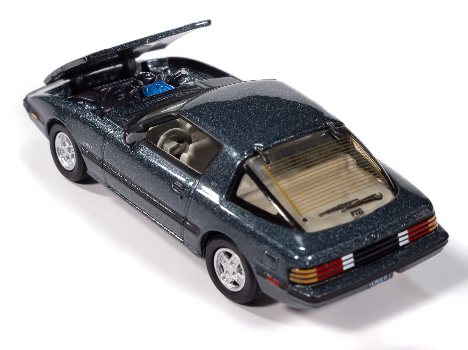 Johnny Lightning Classic Gold 1985 Mazda RX-7 (V3 Tender Blue) 1:64 Scale Diecast - Image 3