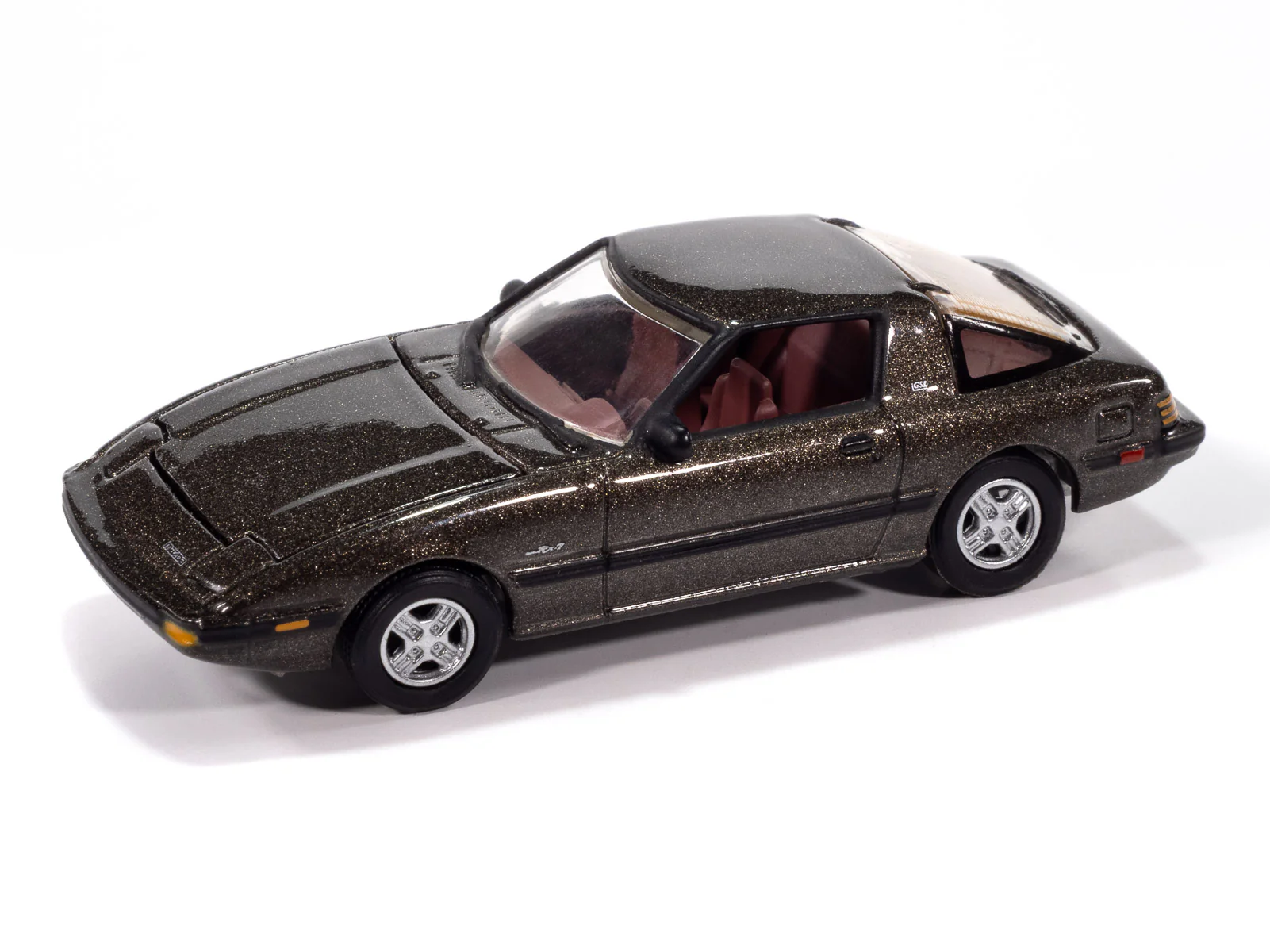 Johnny Lightning Classic Gold 1985 Mazda RX-7 (V9 Metallic Silver) 1:64 Scale Diecast - Image 2