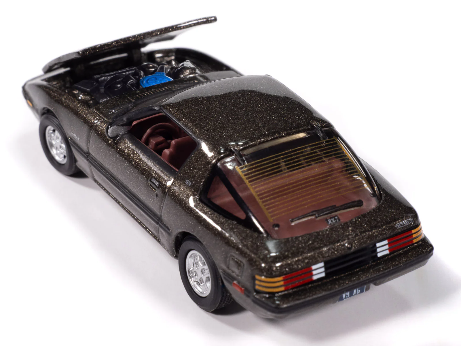 Johnny Lightning Classic Gold 1985 Mazda RX-7 (V9 Metallic Silver) 1:64 Scale Diecast - Image 3