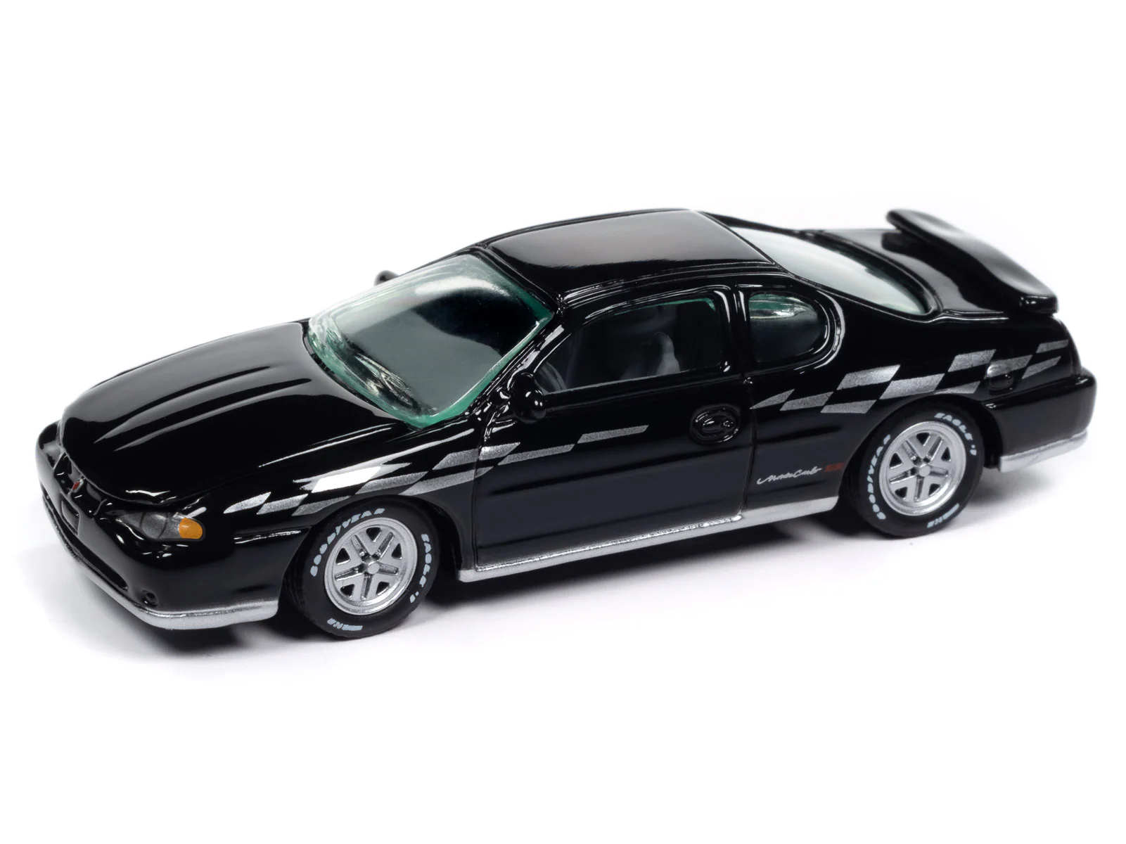 Johnny Lightning Classic Gold 2000 Chevy Monte Carlo SS (Gloss Black) 1:64 Scale Diecast - Image 2