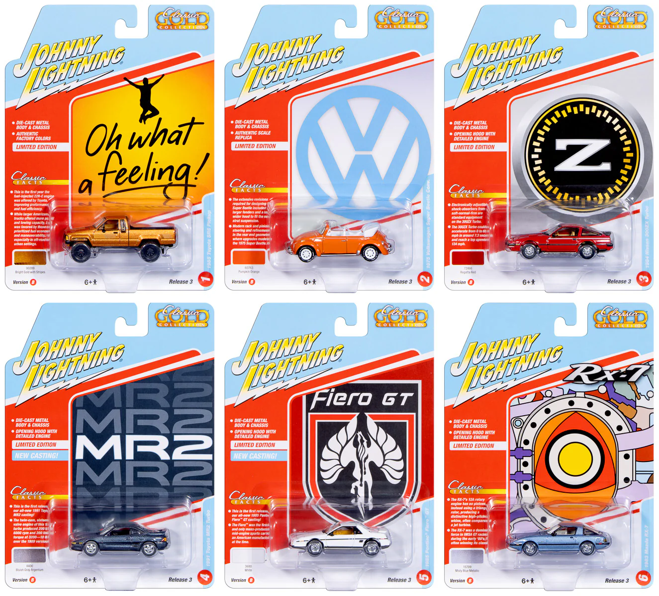 Johnny Lightning Classic Gold 2026 Release 1 Set B (6-Car Set) 1:64 Diecast
