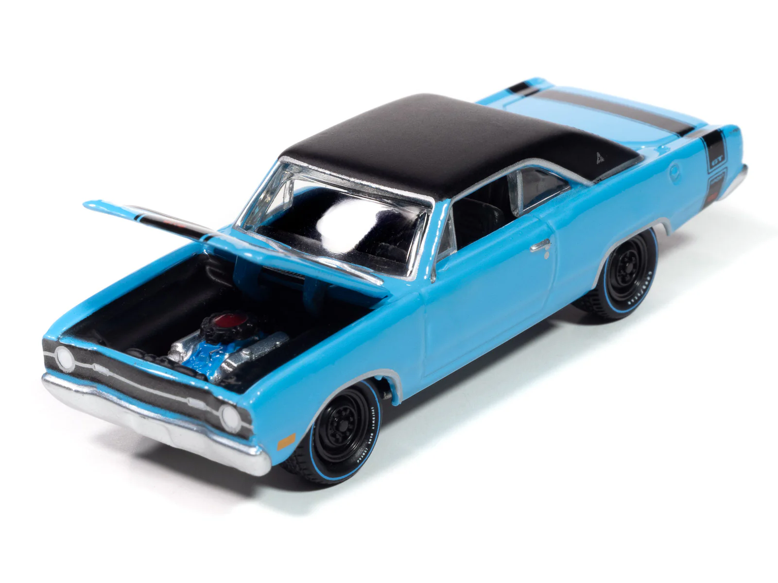 Johnny Lightning Goodyear Blue Streak 1969 Dodge Dart 1:64 Scale Diecast - Image 3