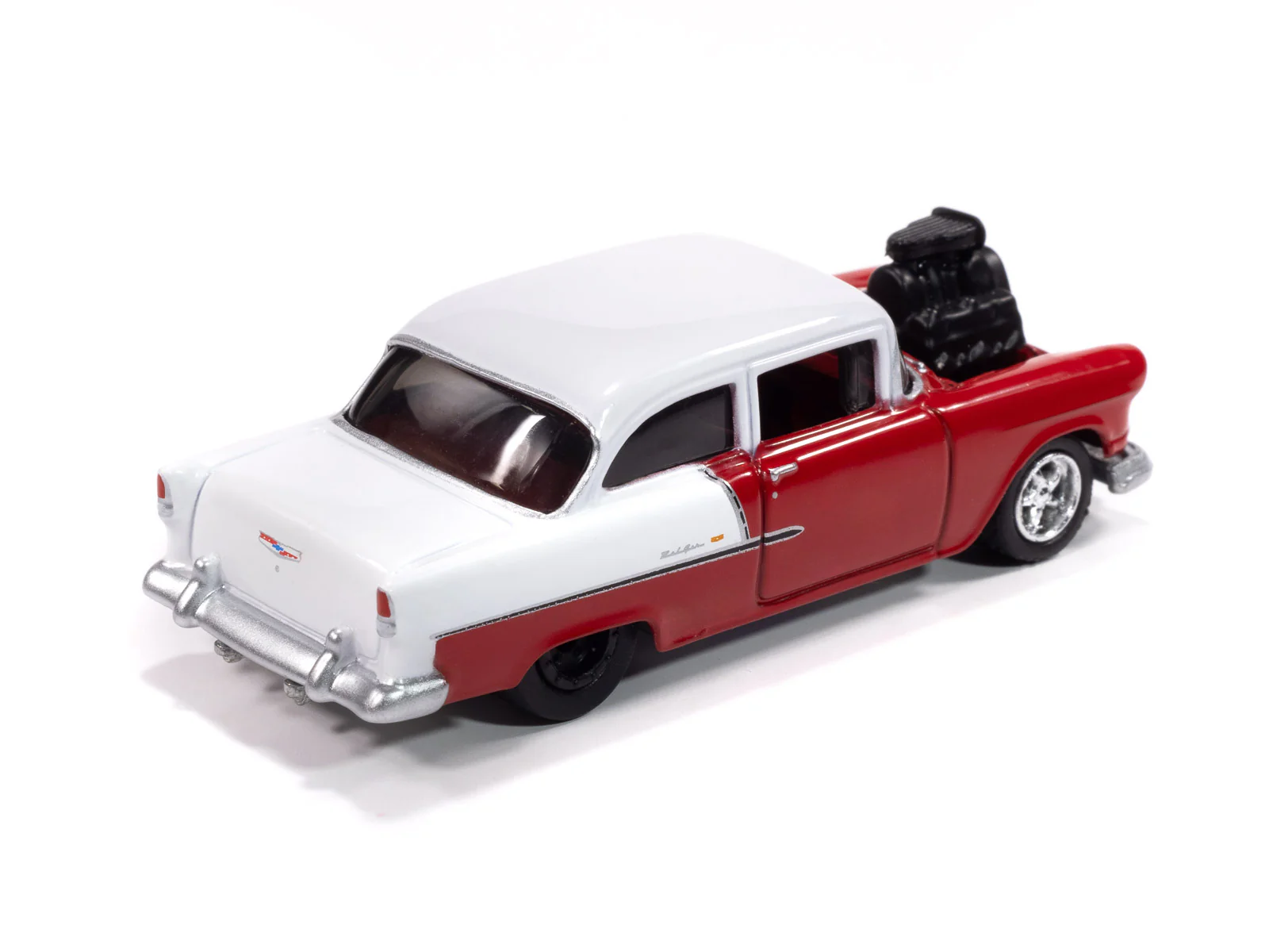 Johnny Lightning Hobby Exclusive 1955 Chevrolet Bel Air (Red/White) 1:64 Scale Diecast - Image 3