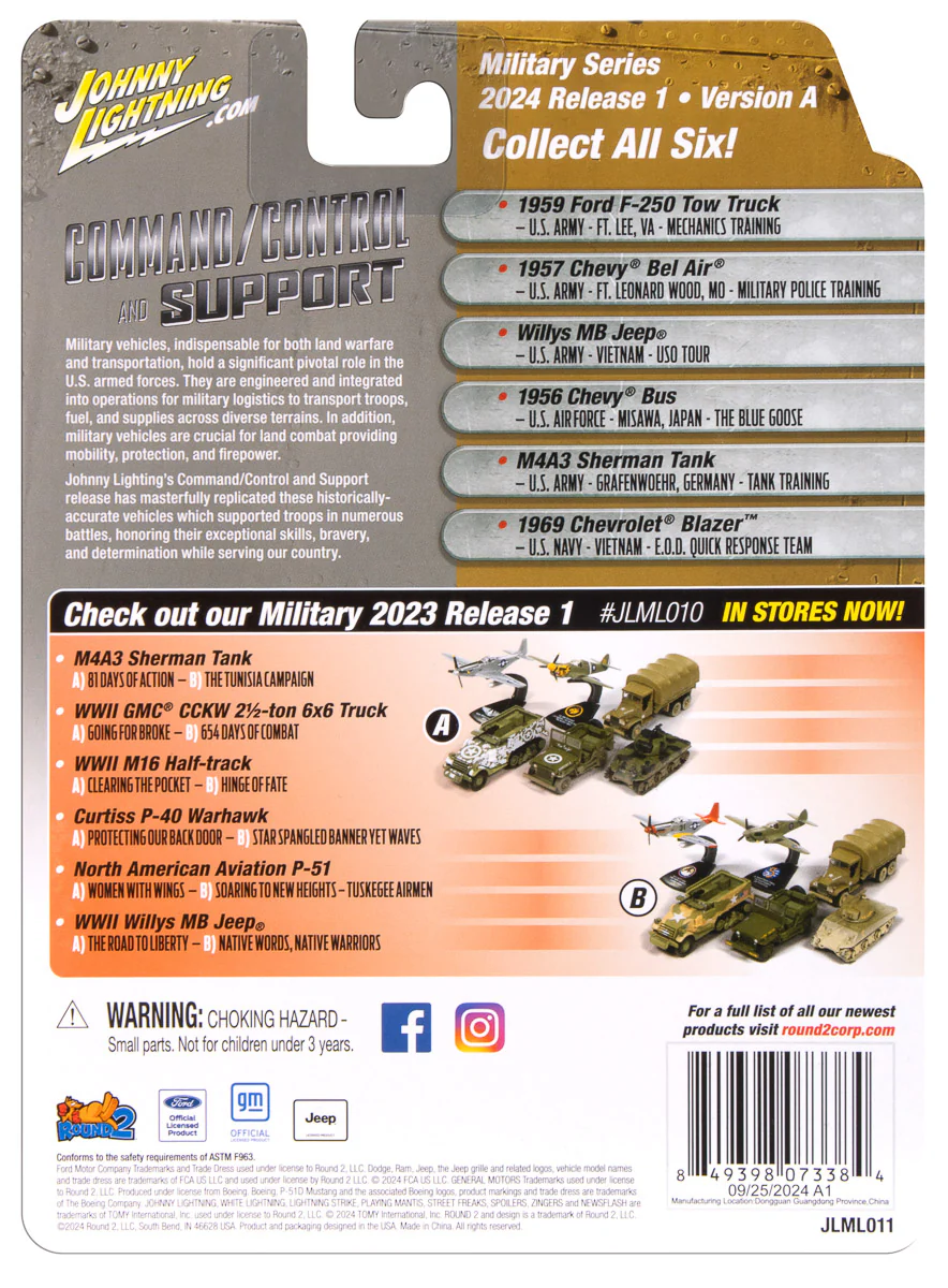 Johnny Lightning Military 2024 Release 2 Set A (6-Piece Sealed Case) Diecast - Image 9