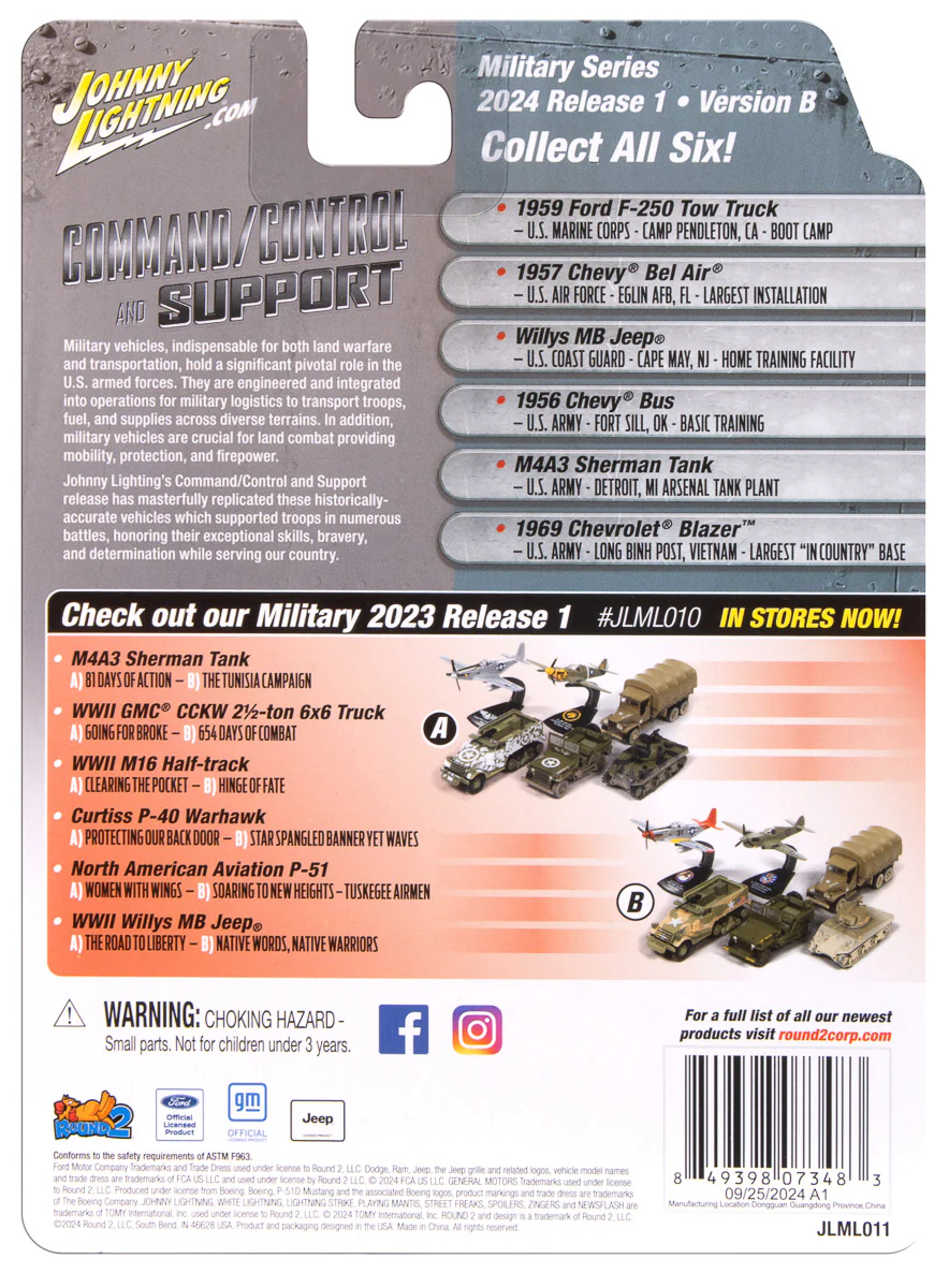 Johnny Lightning Military 2024 Release 2 Set B (6-Piece Sealed Case) Diecast - Image 9