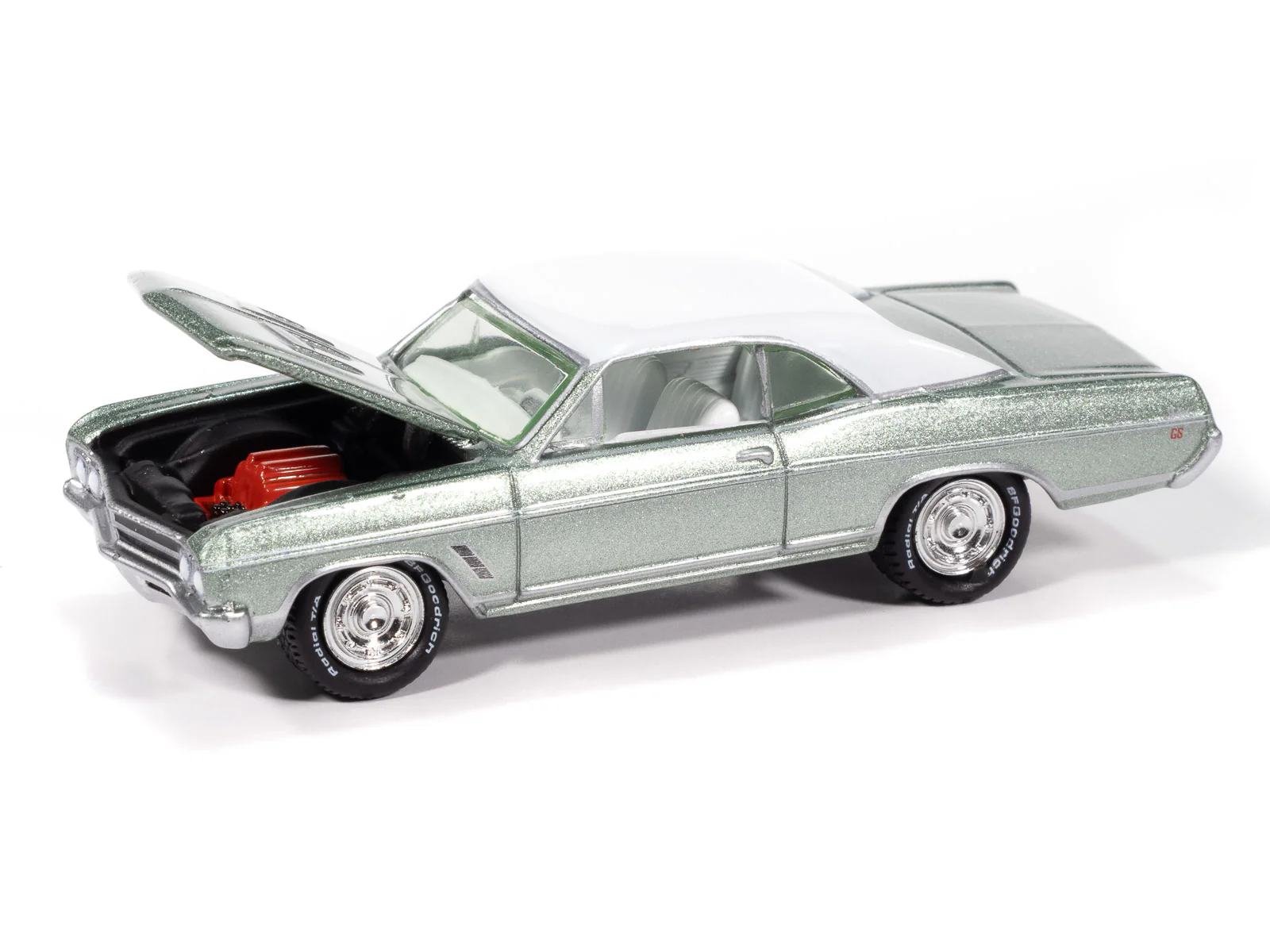 Johnny Lightning Muscle Cars 1966 Buick Skylark GS (Seafoam Green Poly) 1:64 Scale Diecast - Image 3