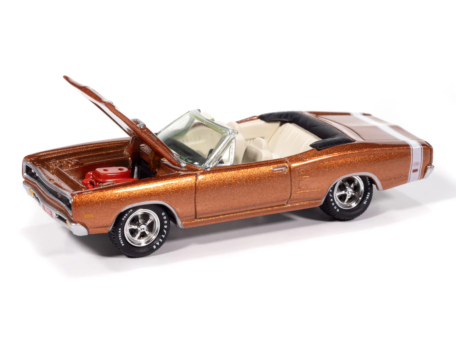 Johnny Lightning Muscle Cars 1969 Dodge Coronet R/T Convertible (T5 Copper) 1:64 Scale Diecast - Image 3