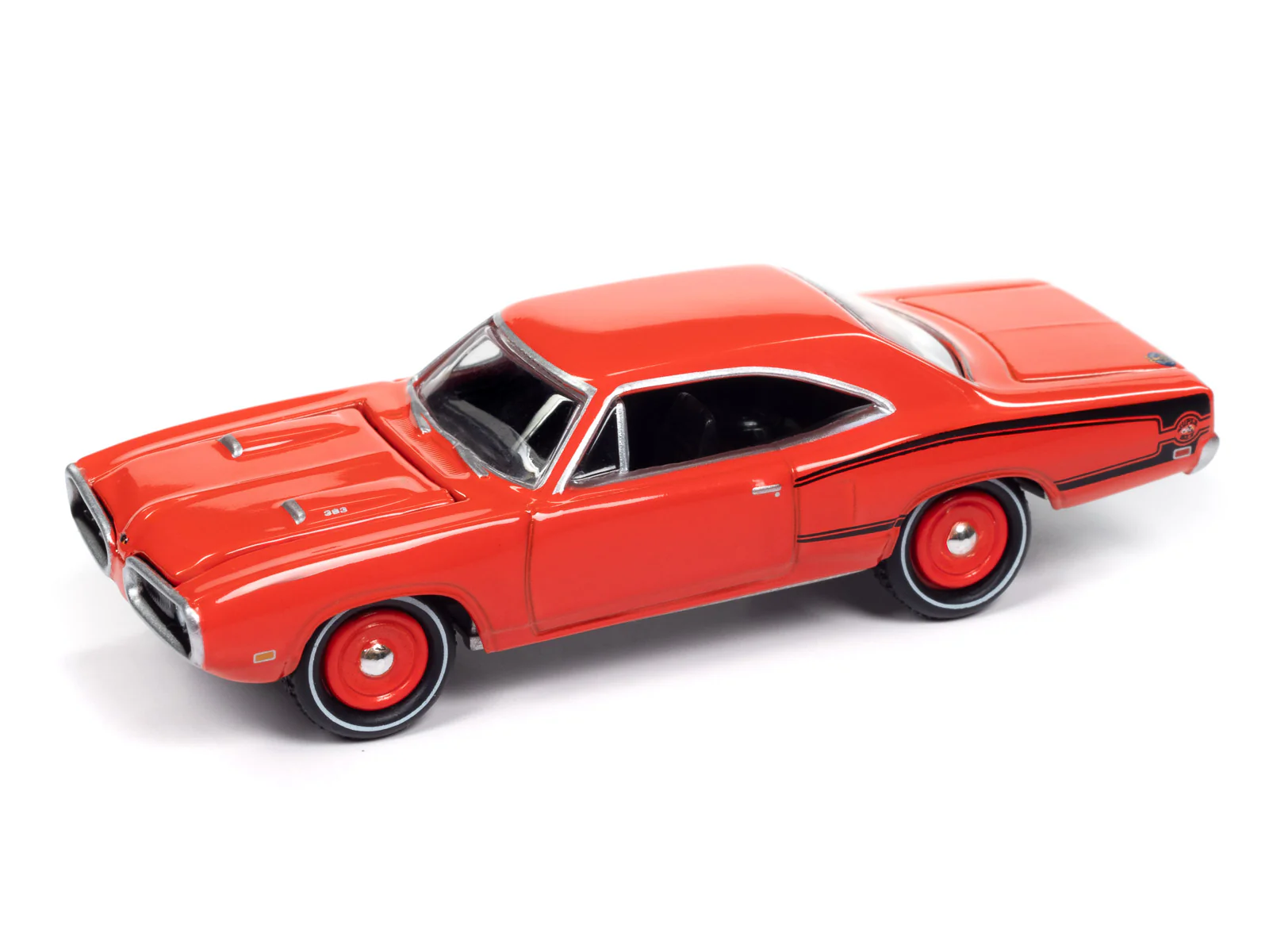 Johnny Lightning Muscle Cars Mr. Norm's 1970 Dodge Super Bee (Hemi Orange w/Black Super Bee “C” Stripe) 1:64 Scale Diecast - Image 2