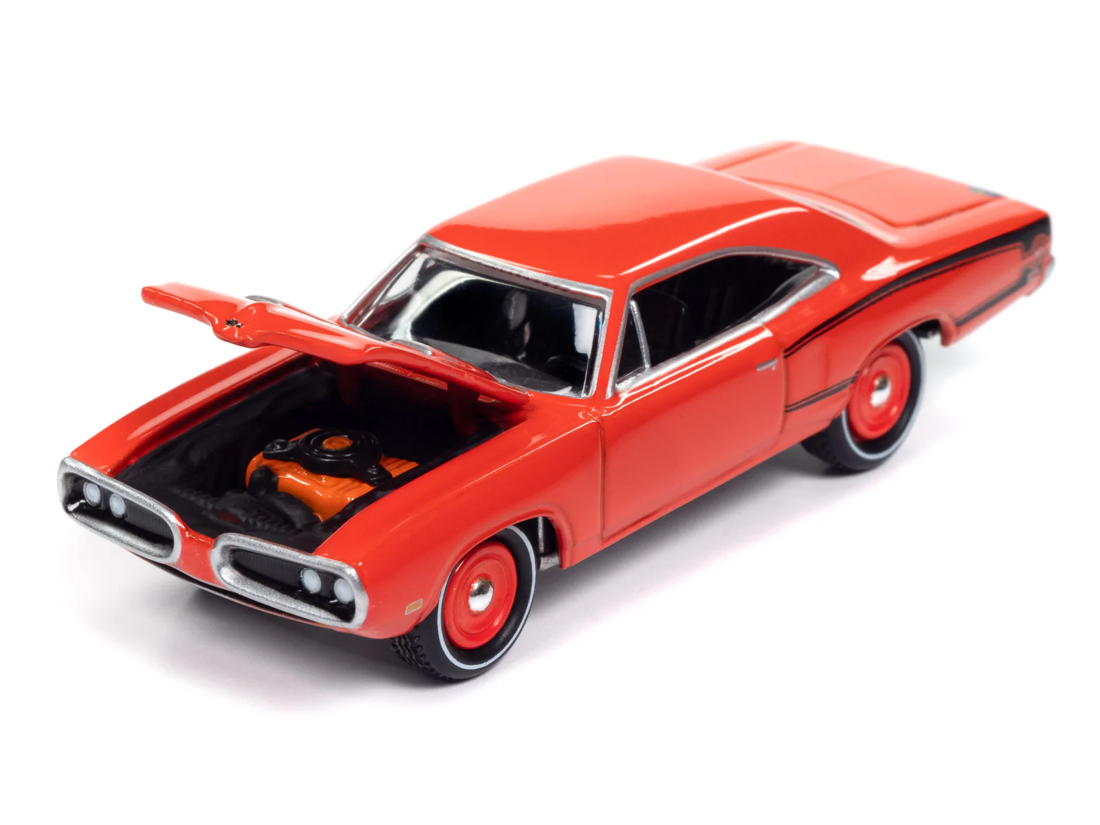 Johnny Lightning Muscle Cars Mr. Norm's 1970 Dodge Super Bee (Hemi Orange w/Black Super Bee “C” Stripe) 1:64 Scale Diecast - Image 3