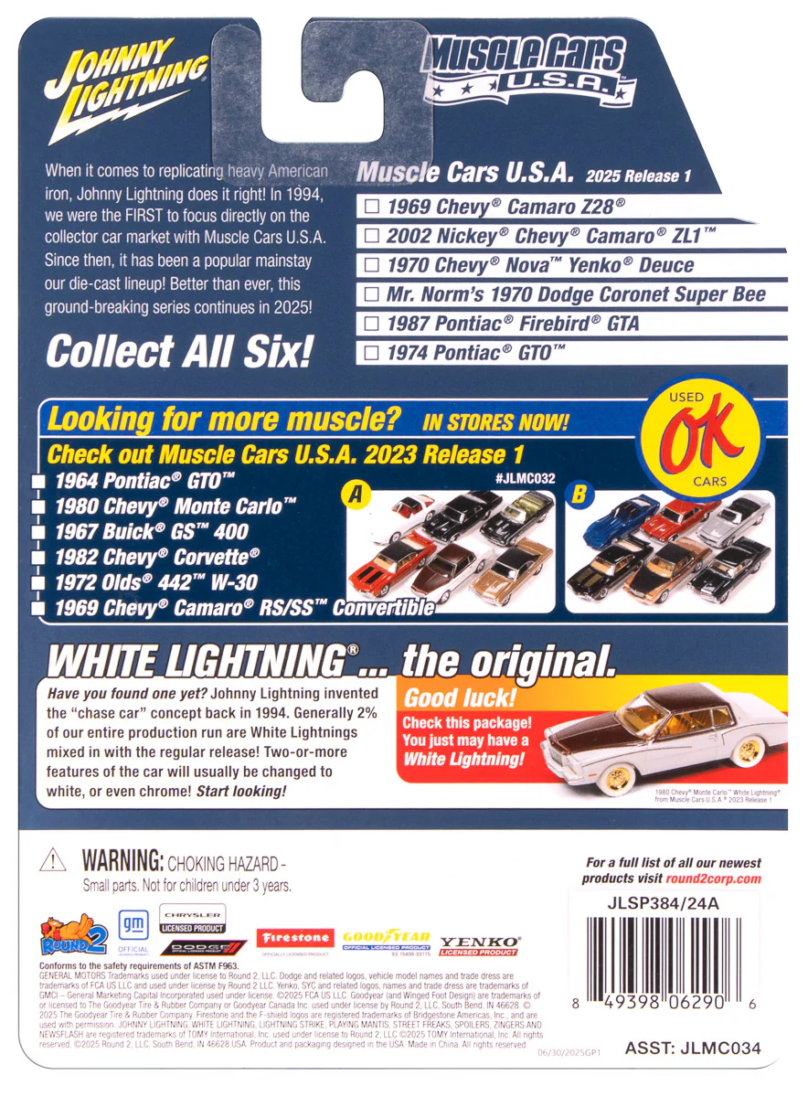 Johnny Lightning Muscle Cars USA 2025 Release 1 Set A (6-Car Sealed Case) 1:64 Diecast - Image 9