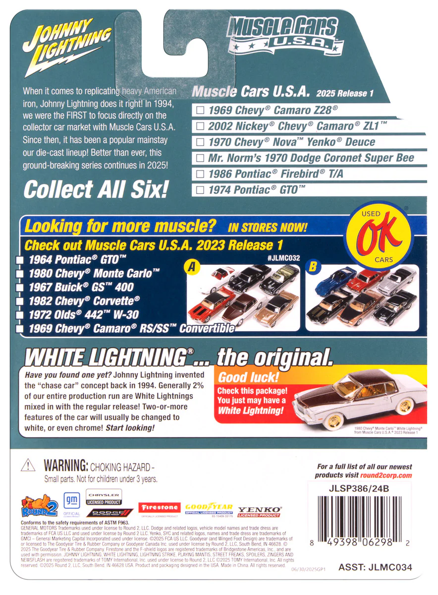Johnny Lightning Muscle Cars USA 2025 Release 1 Set B (6-Car Sealed Case) 1:64 Diecast - Image 9