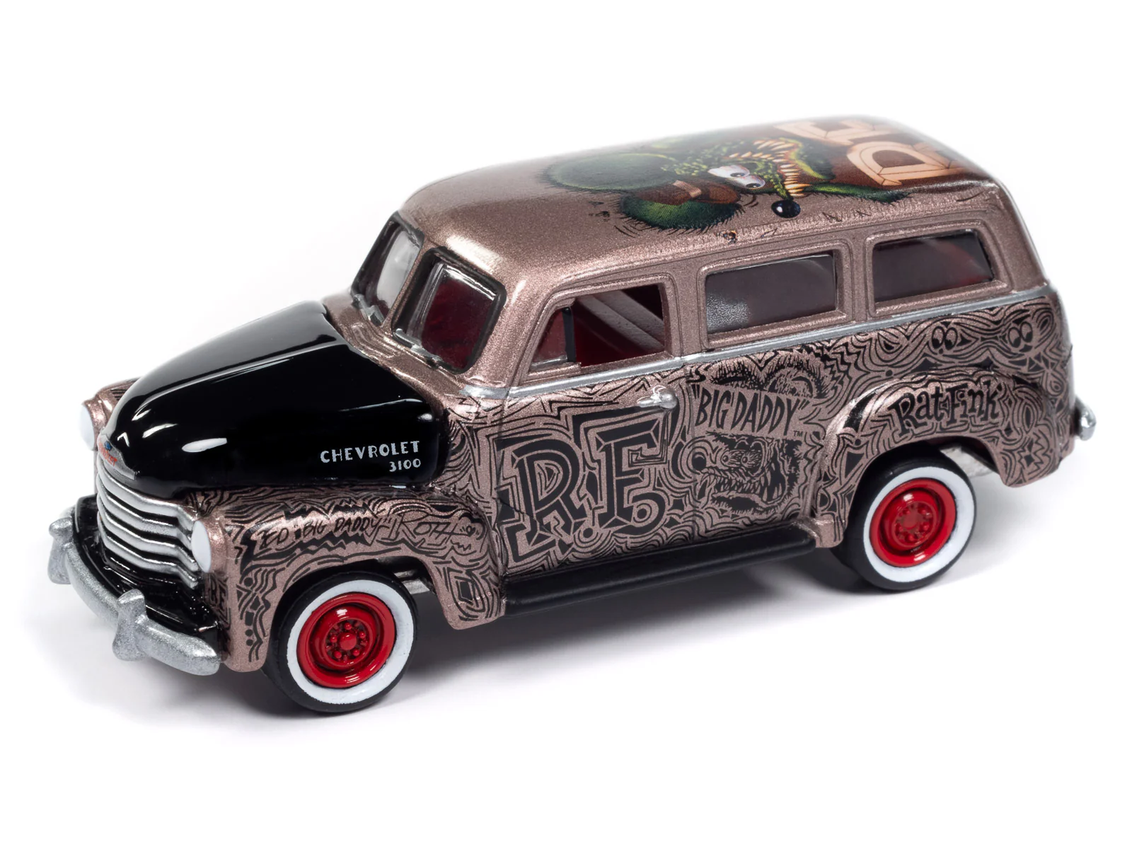 Johnny Lightning Rat Fink 1950 Chevy Suburban 1:64 Scale Diecast (JLPC014) - Image 2