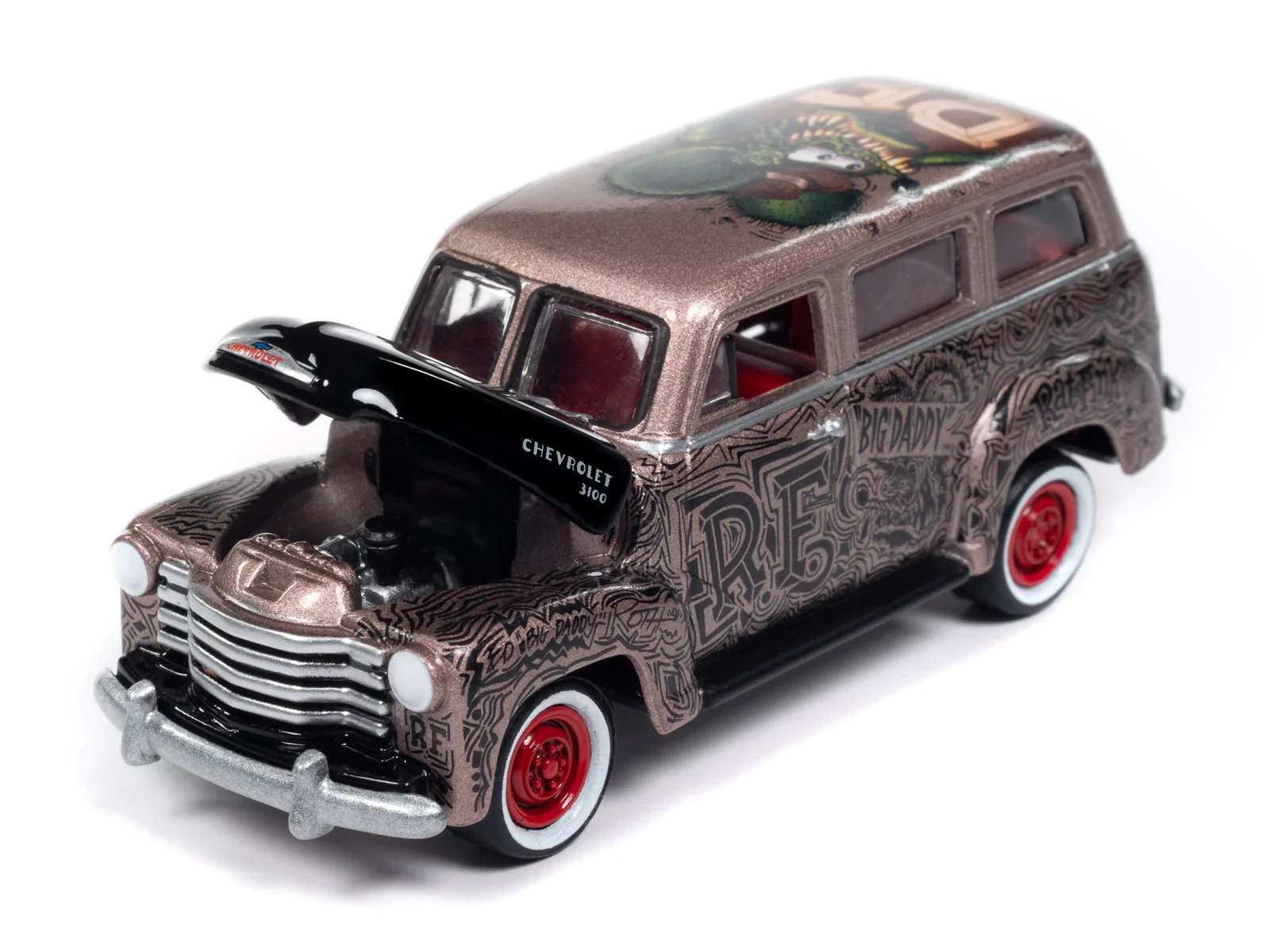 Johnny Lightning Rat Fink 1950 Chevy Suburban 1:64 Scale Diecast (JLPC014) - Image 3