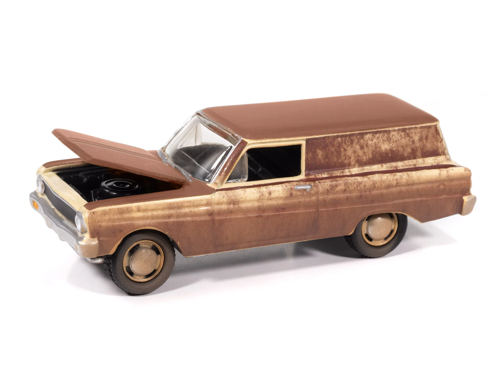 Johnny Lightning Street Freaks 1964 Ford Falcon Delivery Project in Progress (Phoenician Yellow w/ Rust Patina) 1:64 Scale Diecast - Image 3