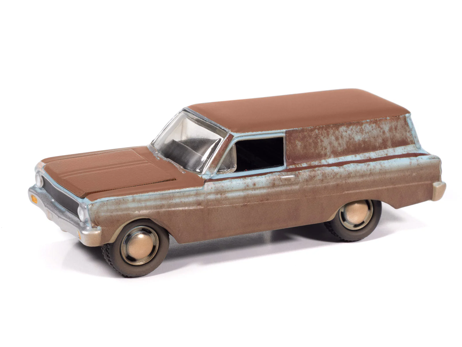 Johnny Lightning Street Freaks 1964 Ford Falcon Delivery Project in Progress (Skylight Blue w/ Rust Patina) 1:64 Scale Diecast - Image 2