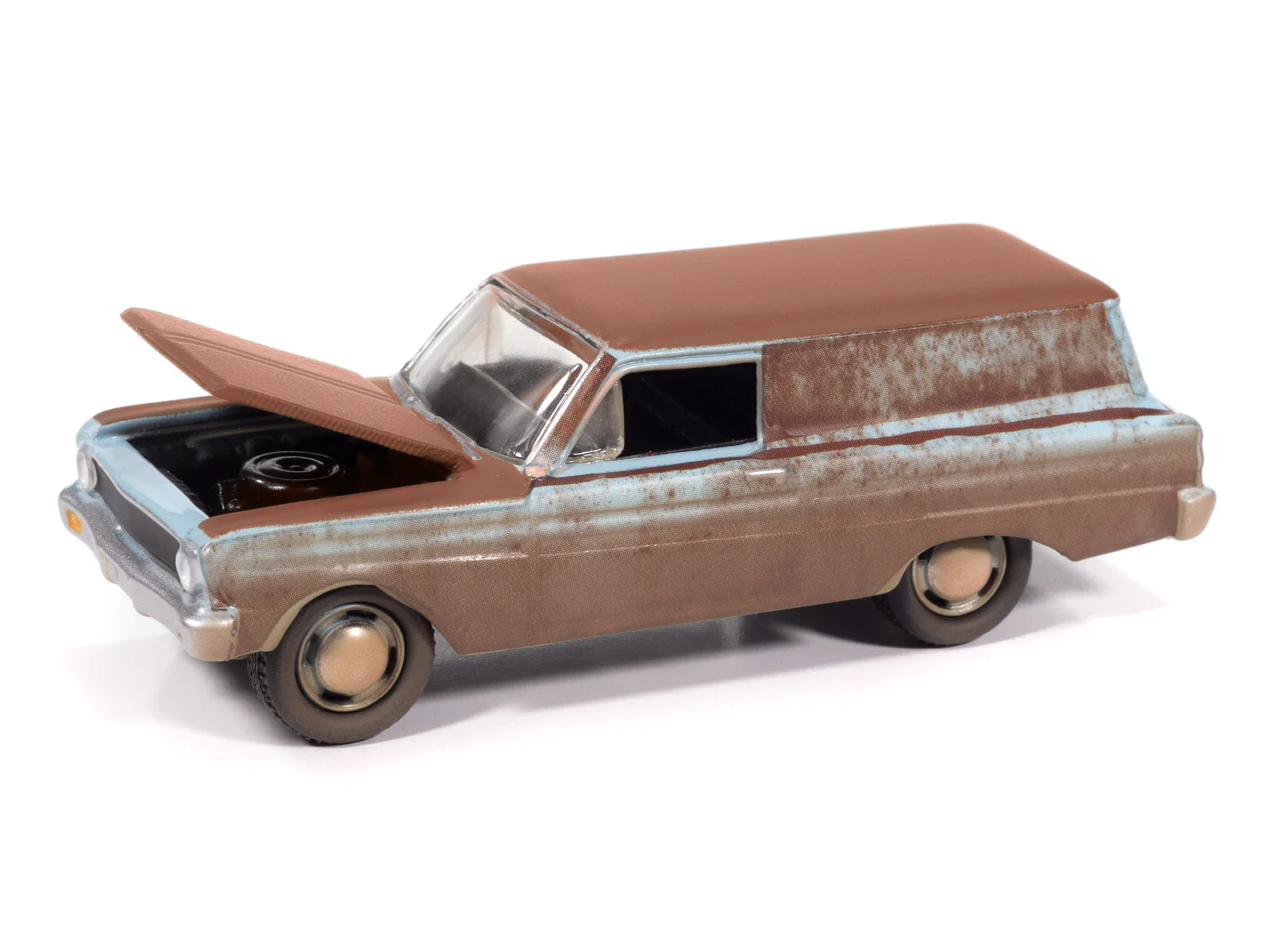 Johnny Lightning Street Freaks 1964 Ford Falcon Delivery Project in Progress (Skylight Blue w/ Rust Patina) 1:64 Scale Diecast - Image 3