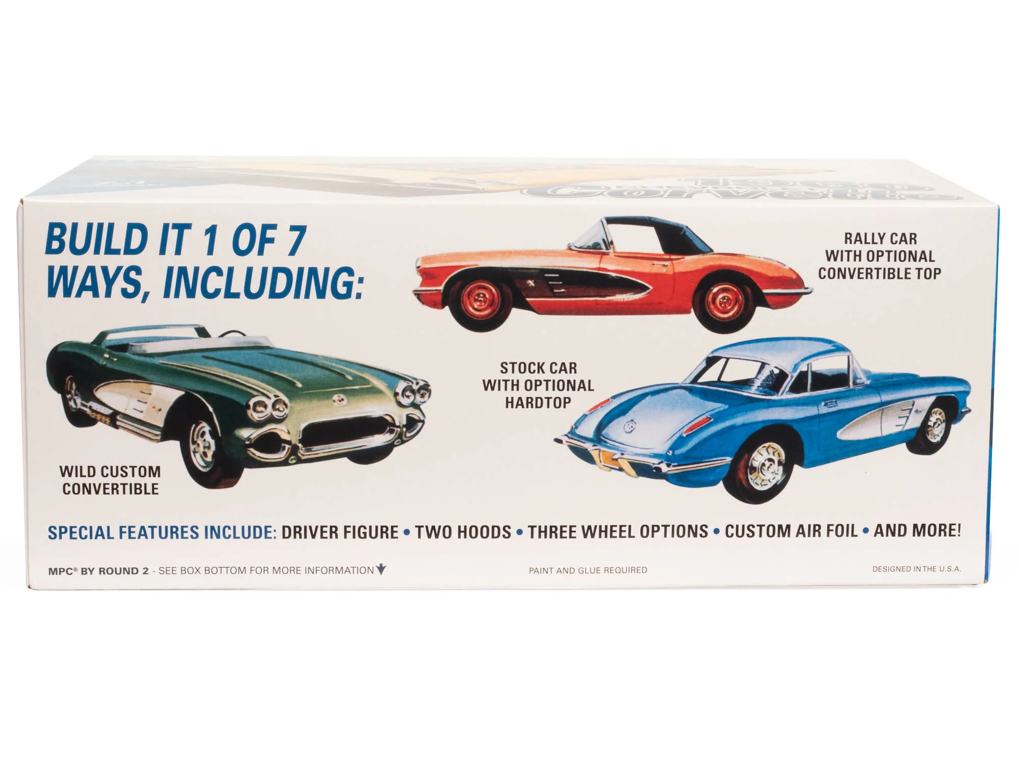 MPC 1960 Chevy Corvette 7-in-1 1:25 Scale Model Kit - Image 3
